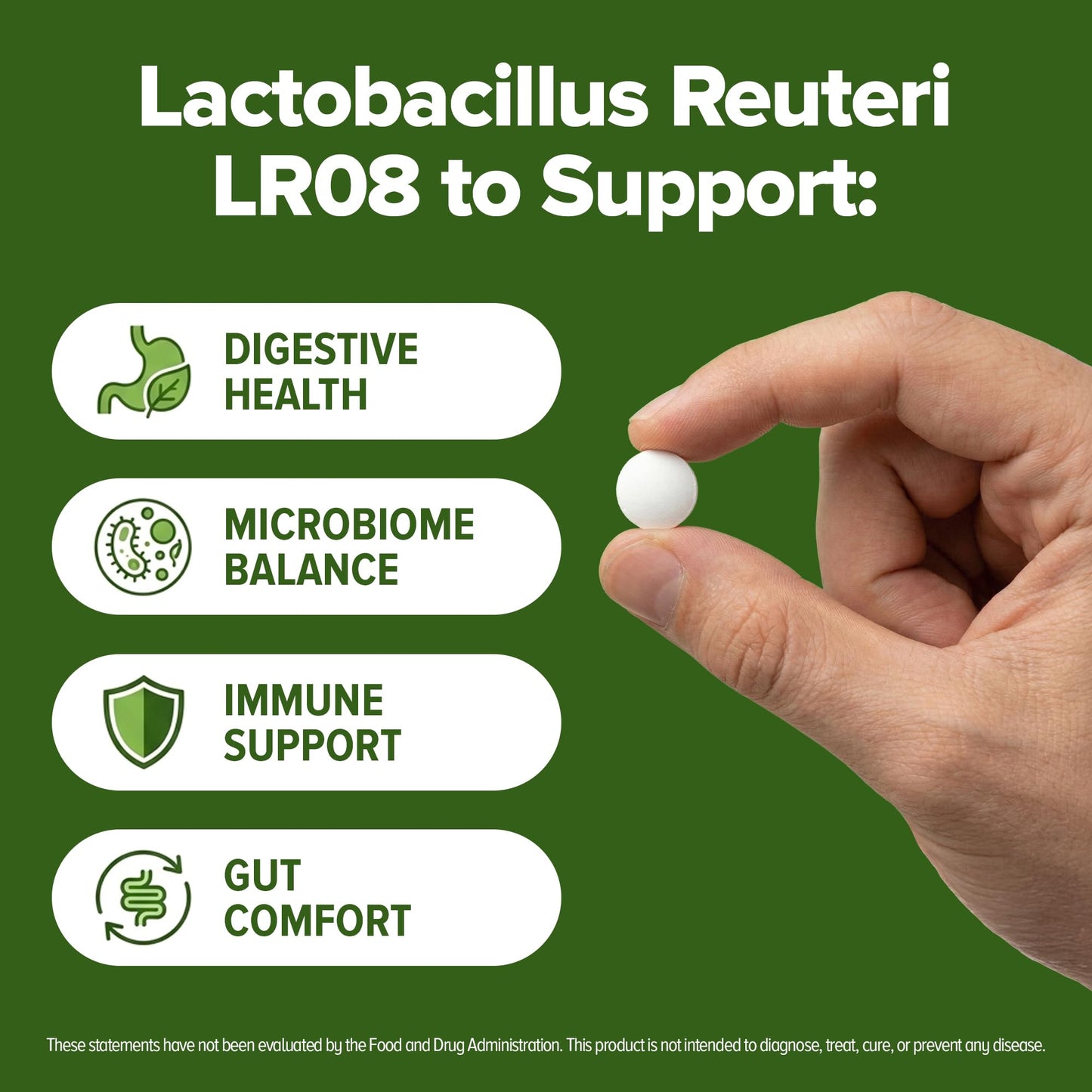 Natural Foundation Supplements Lactobacillus Reuteri Probiotic Tablet 240 Tablets