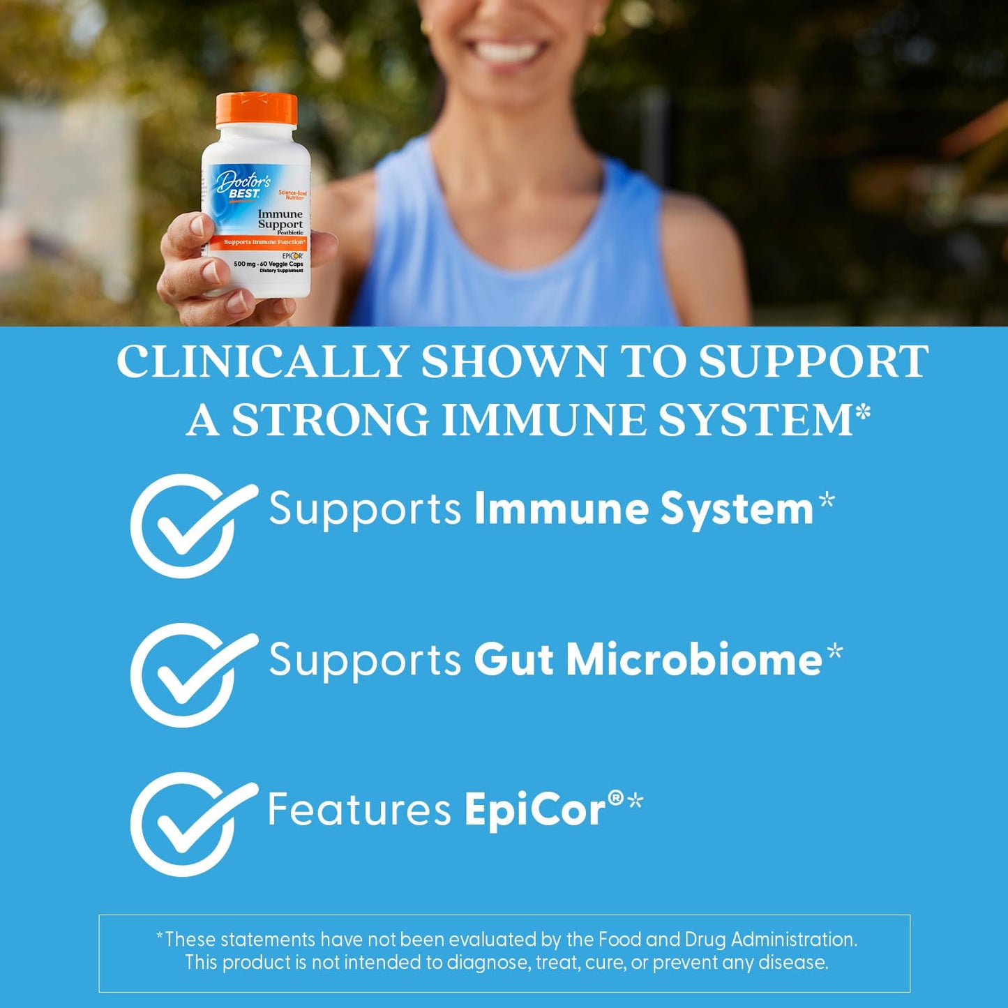 Doctor's BEST EpiCor Immune Support Postbiotic Supplement Veg Cap 60 Count