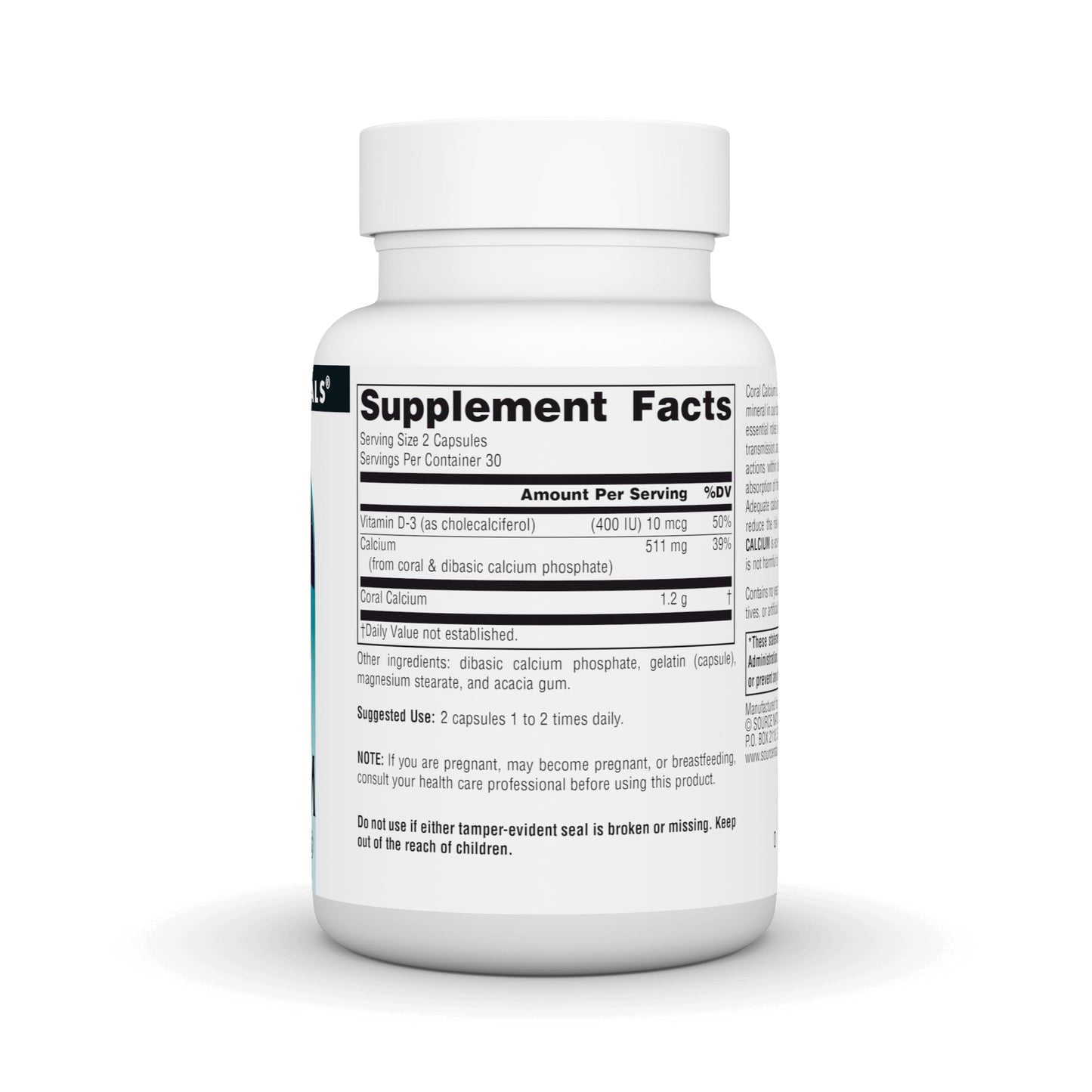 Source Naturals Coral Calcium Capsule, 60 Capsules