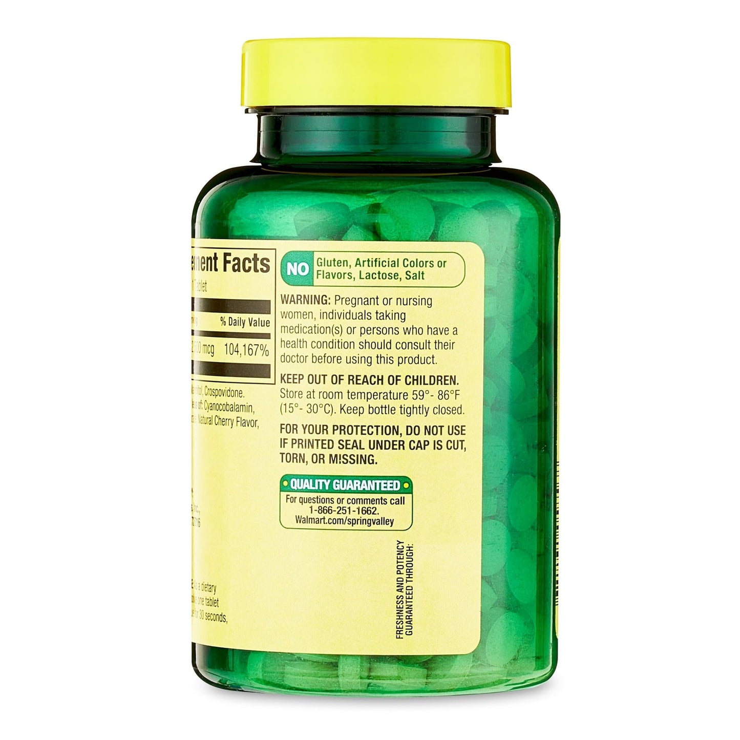BasketGoods Vitamin B12 2500 mcg Quick-Dissolve Tablets, 120 Tablets