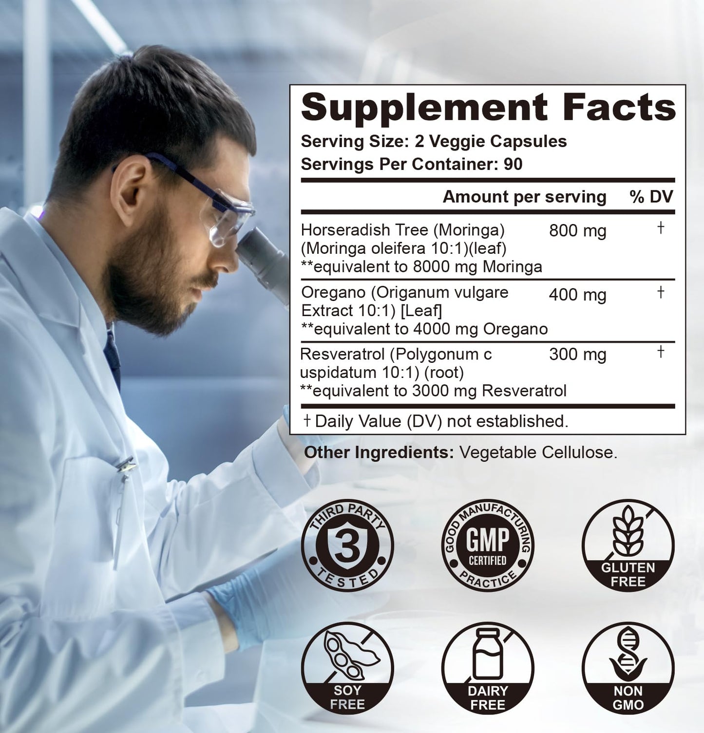 UXOEJIK Moringa Organic Capsules 180 Capsules