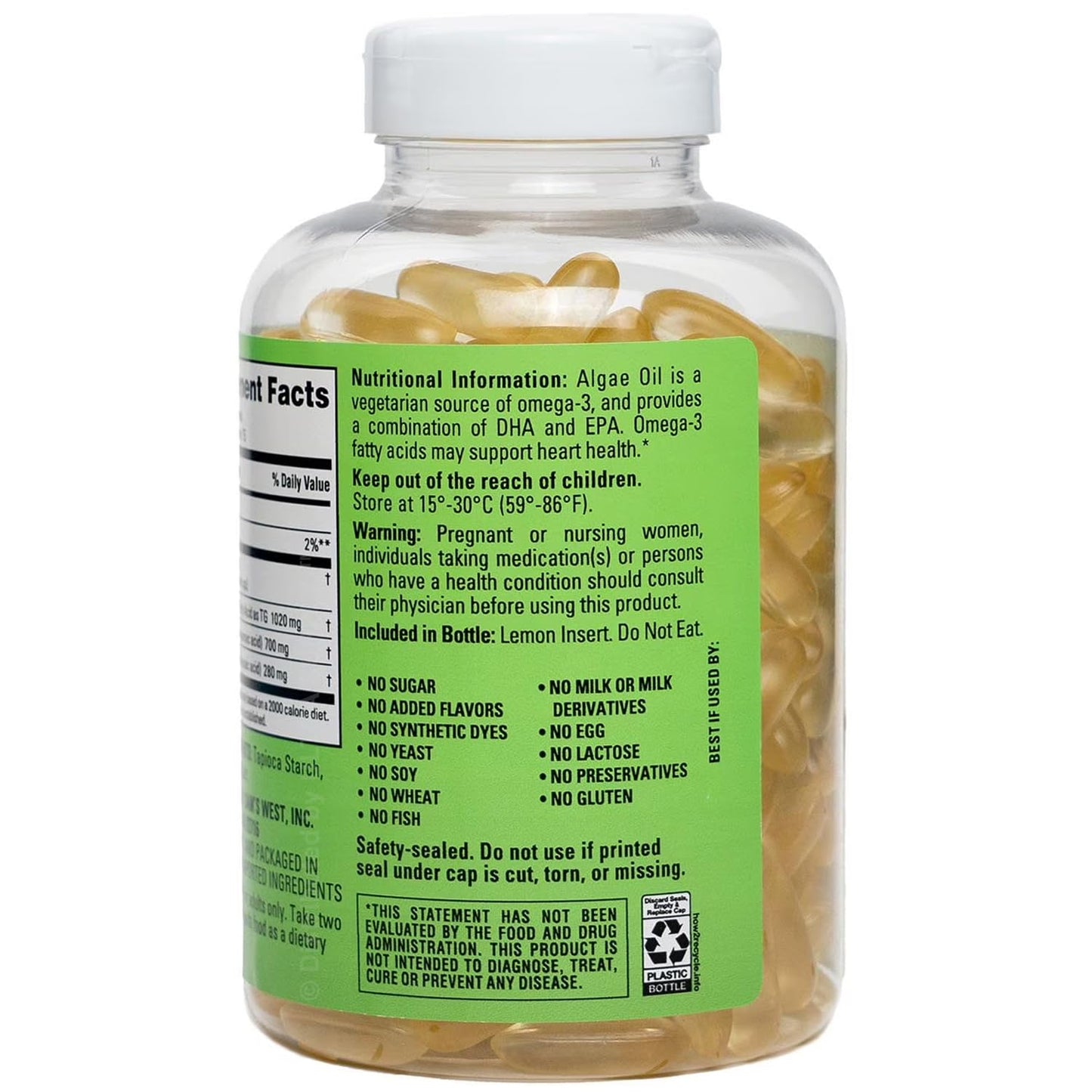 Generic Vegan Omega-3 Softgels 150 Count