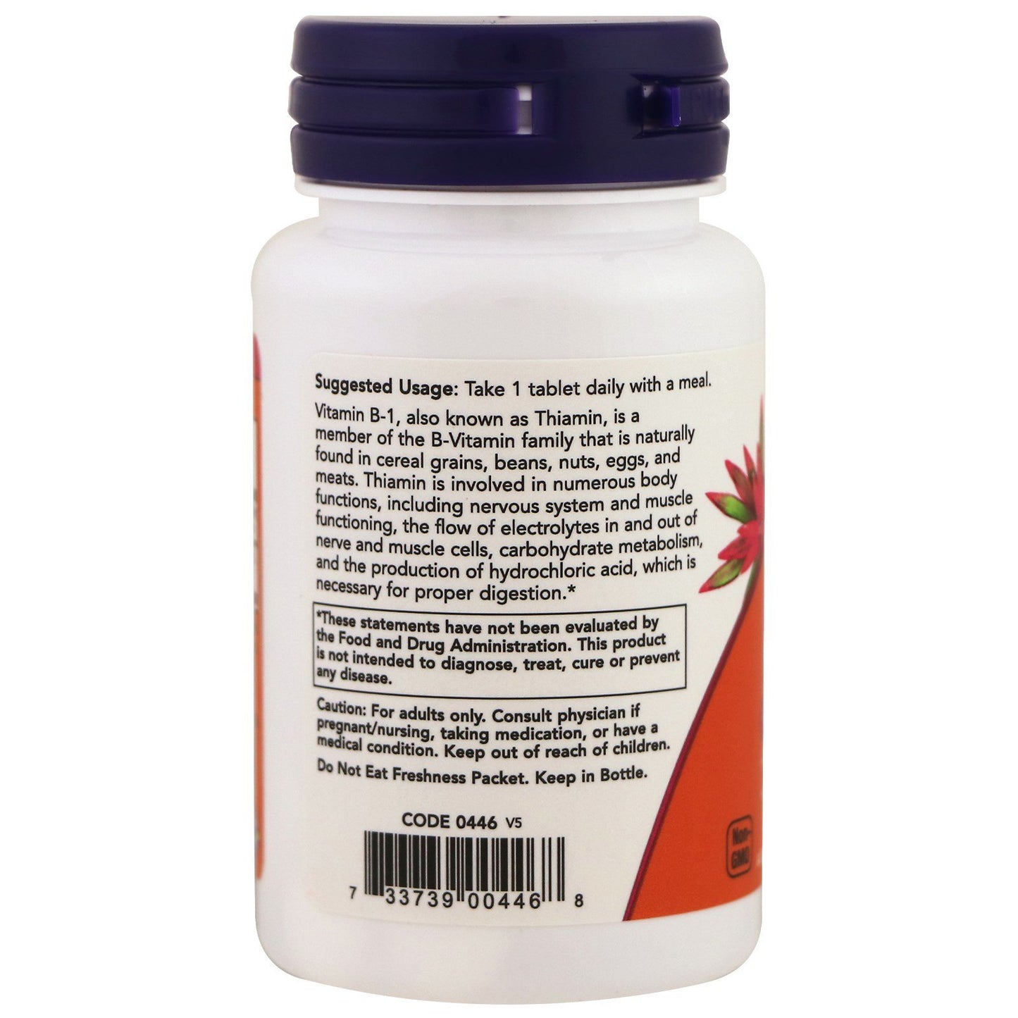 NOW Foods Vitamin B-1 (Thiamine) 100 mg, 400 Tablets
