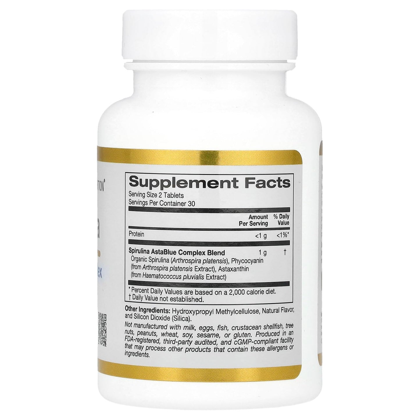 California Gold Nutrition Spirulina AstaBlue Complex 60 Tablets