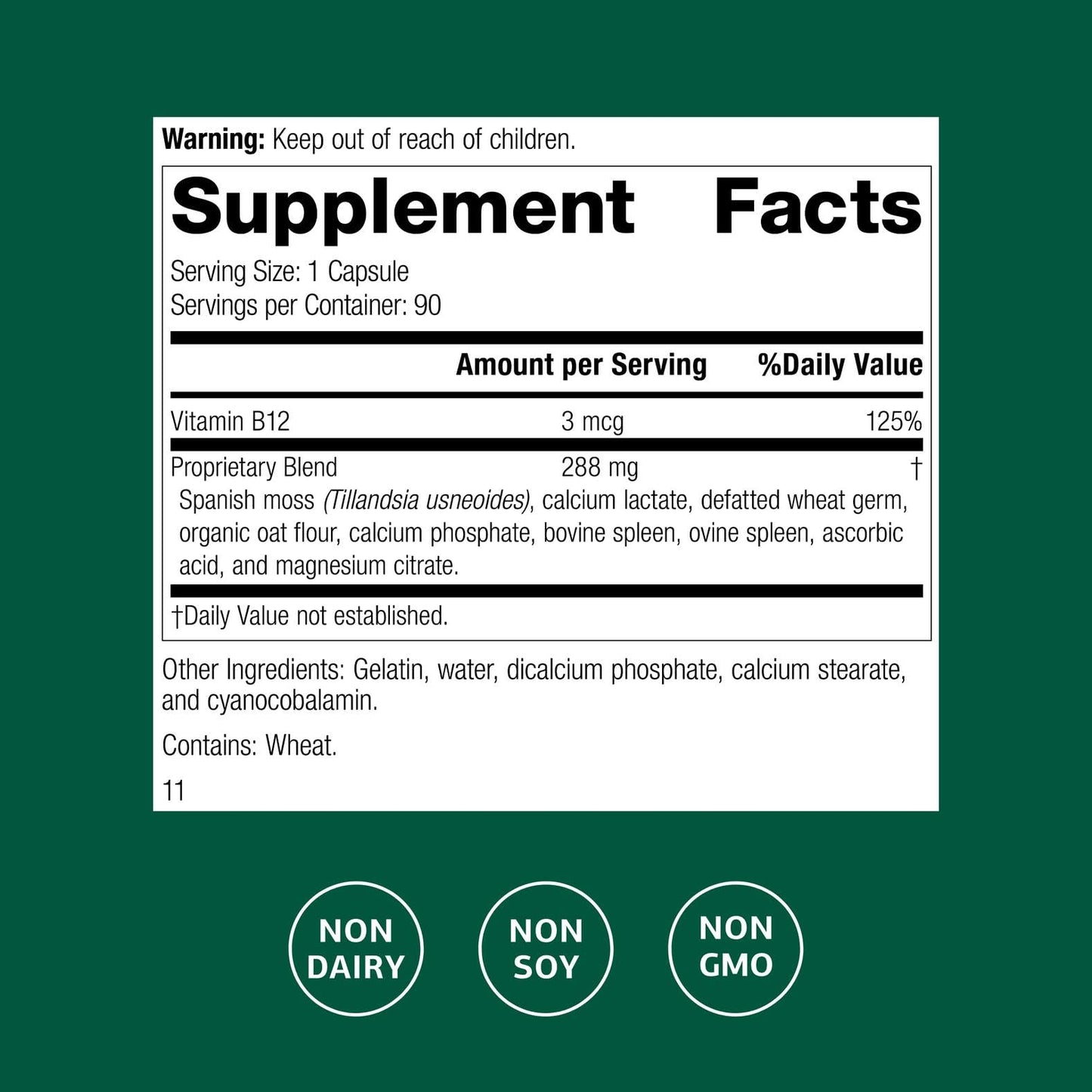 Standard Process Inc. for-Til B12 Capsules, 90 Count