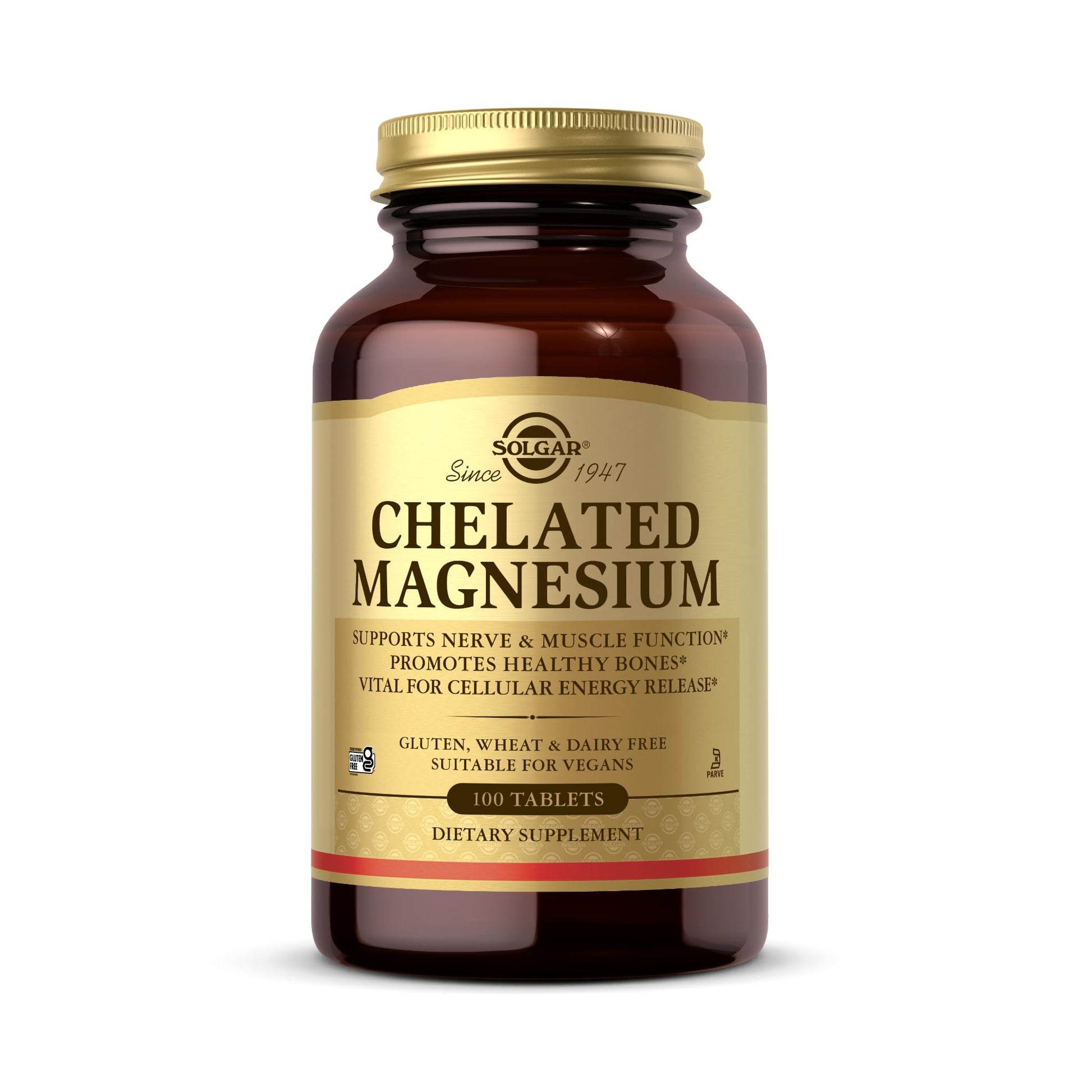 Solgar Chelated Magnesium Tablets 100 Count