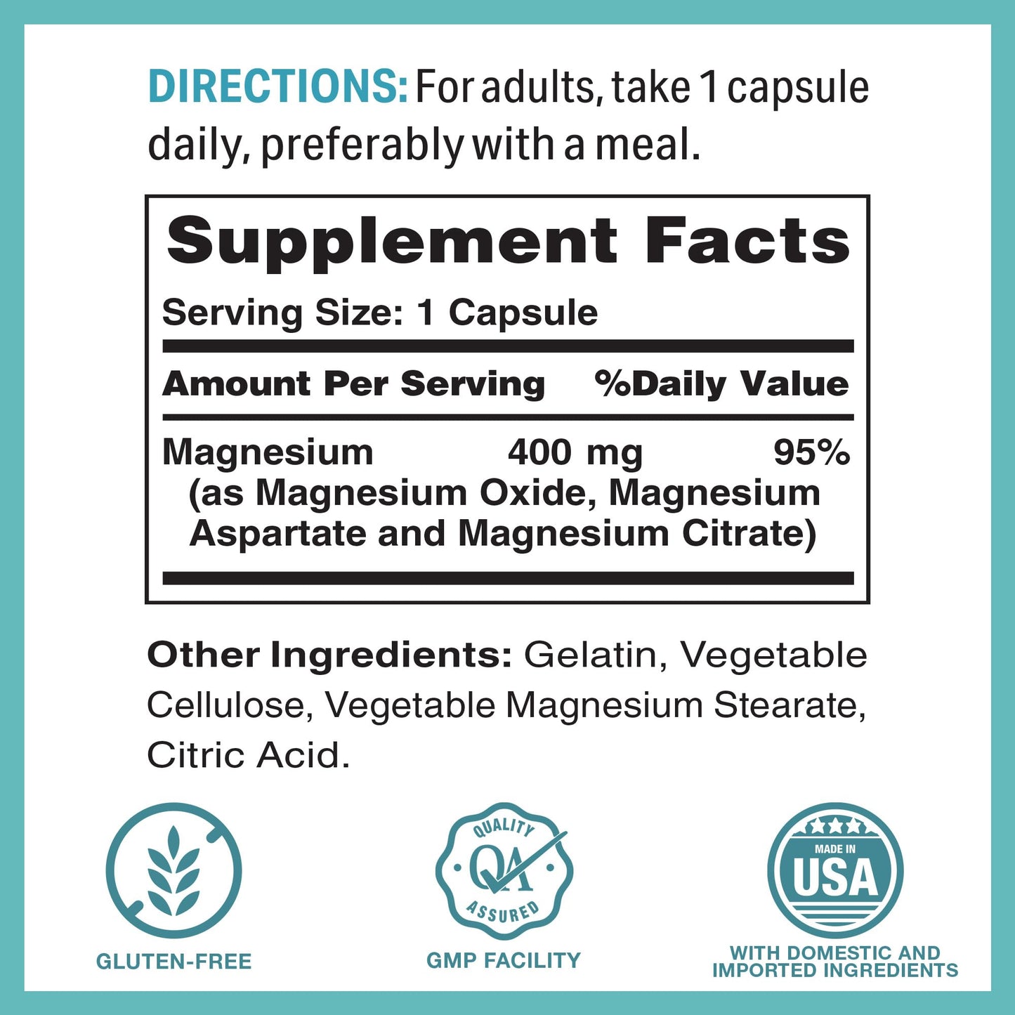 Vitamin World Magnesium Complex Capsules, 60 Capsules