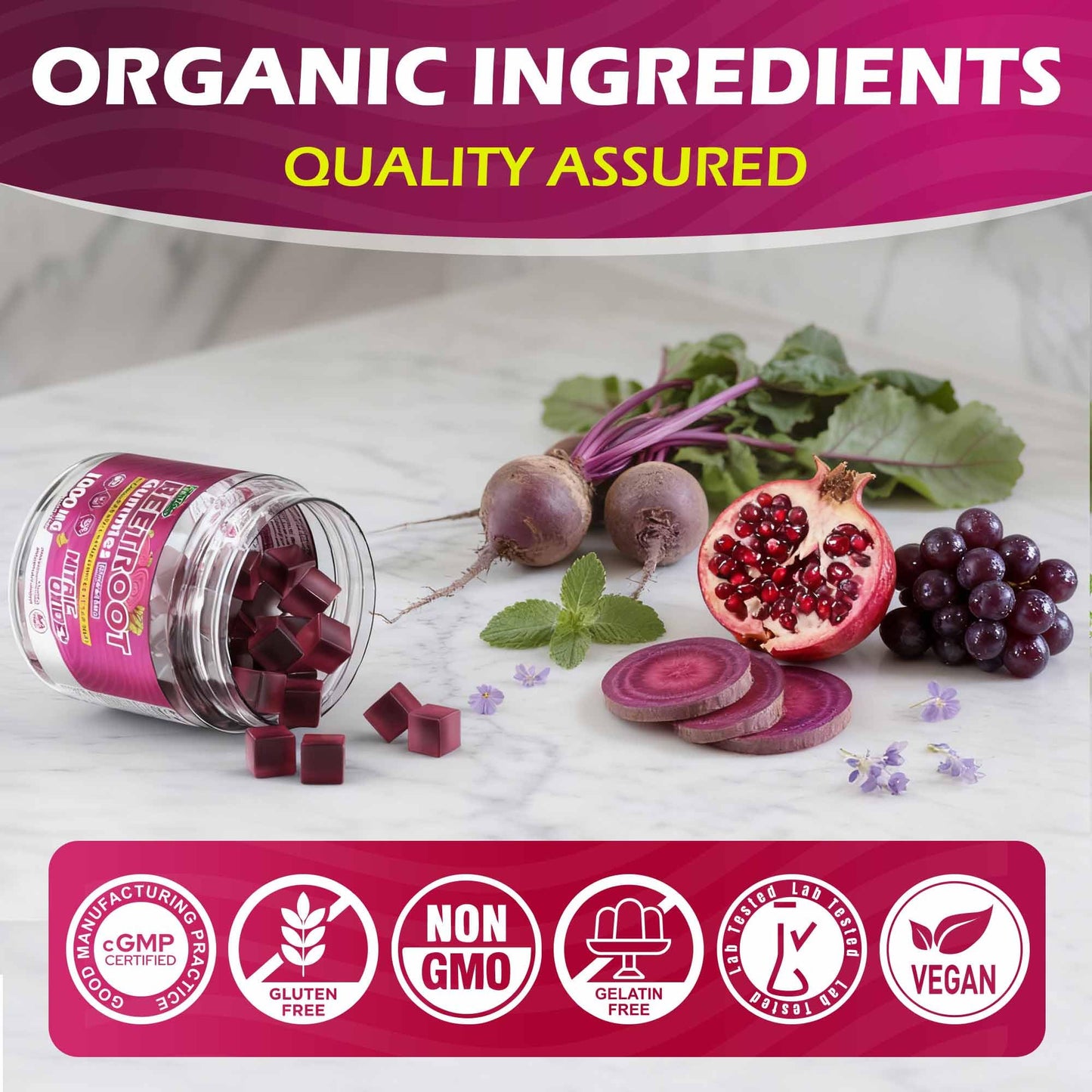 EnvyCure Beet Root Gummies with L-Citrulline & L-Arginine, 120 Gummies
