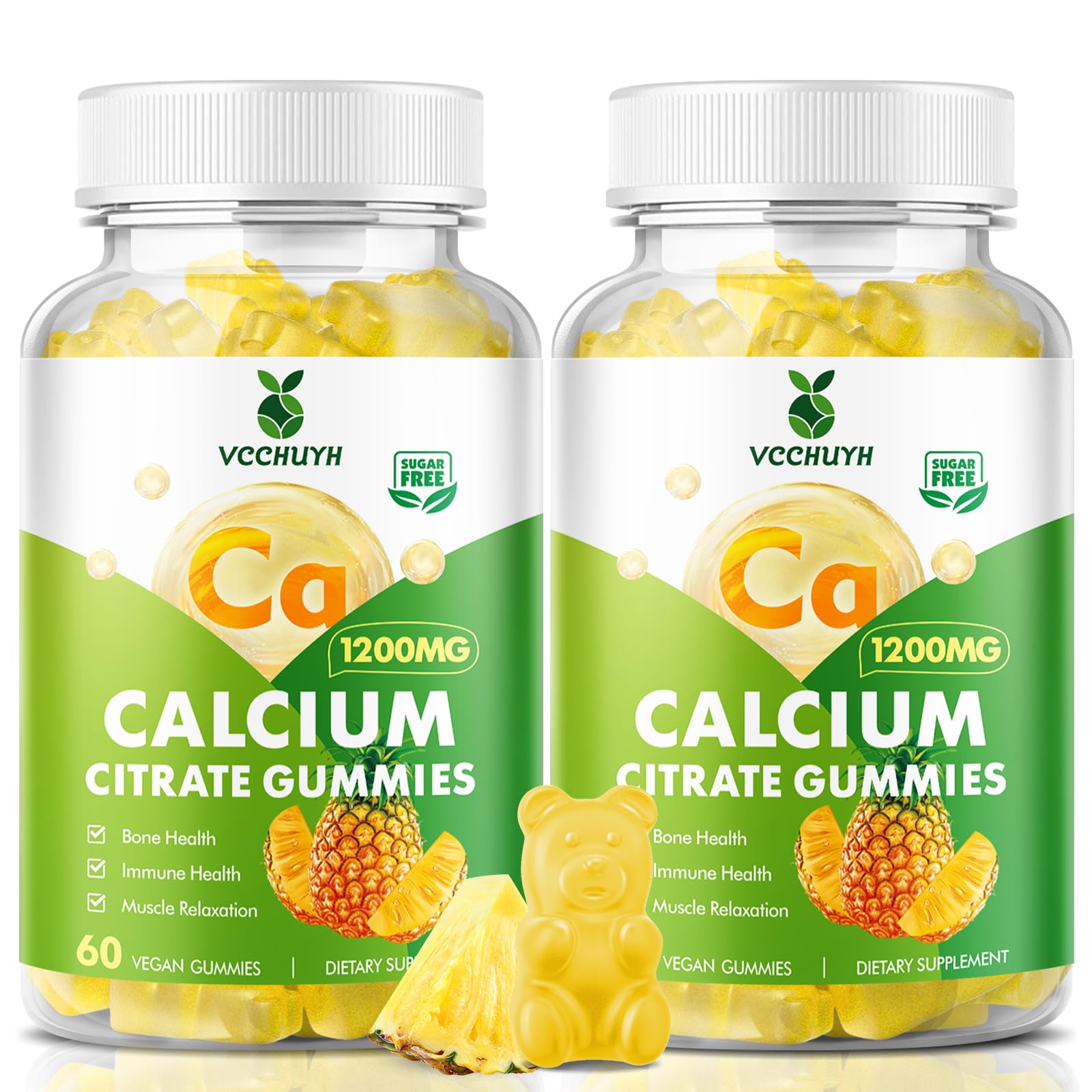 VCCHUYH Calcium Citrate Gummies 1200 mg Gummy 120 Count