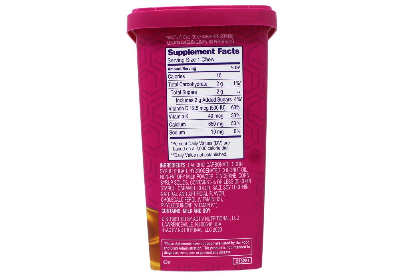 Viactiv Max Formula Calcium + Vitamin D3 Supplement for Bone Health Soft Chews, 400 Soft Chews