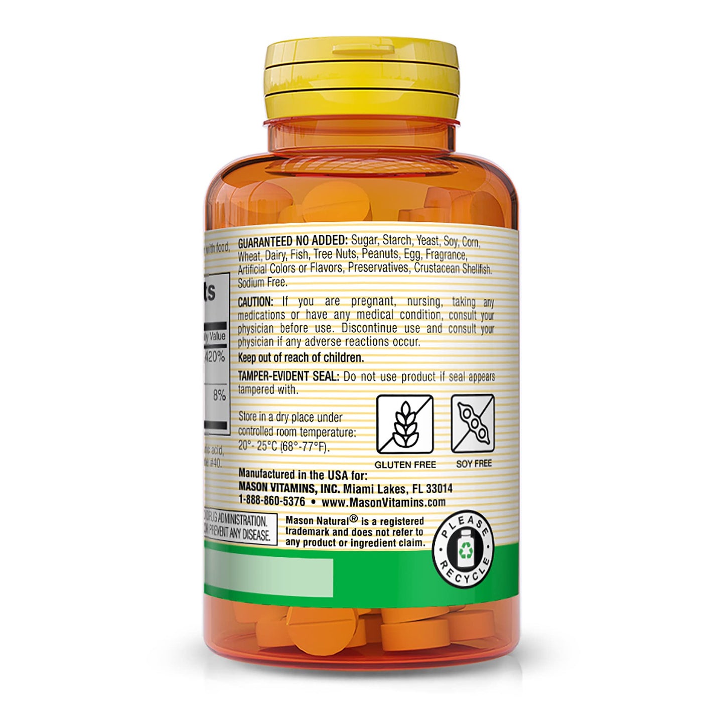 Mason Natural Vitamin B12 250mcg Tablets, 100 Count