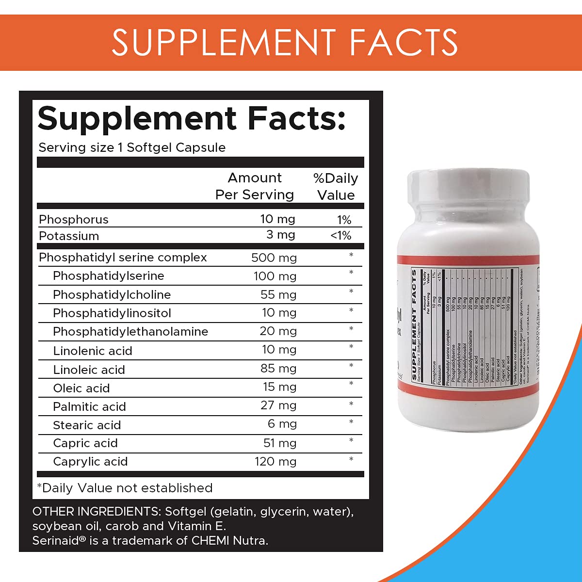 Holistic Health Phosphatidyl Serine Complex Softgels 60