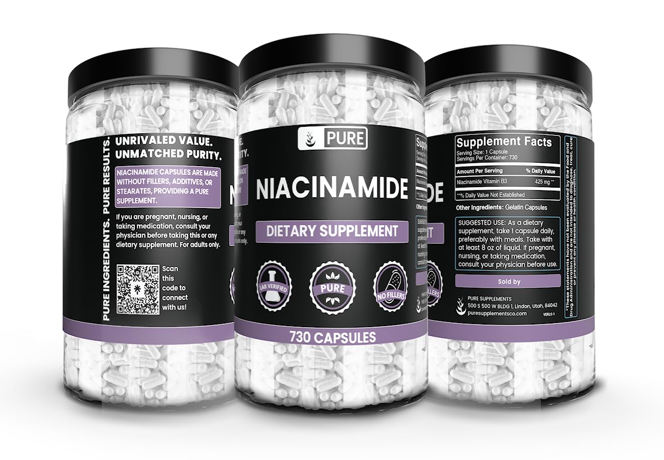 PURE ORIGINAL INGREDIENTS Niacinamide Capsules 730