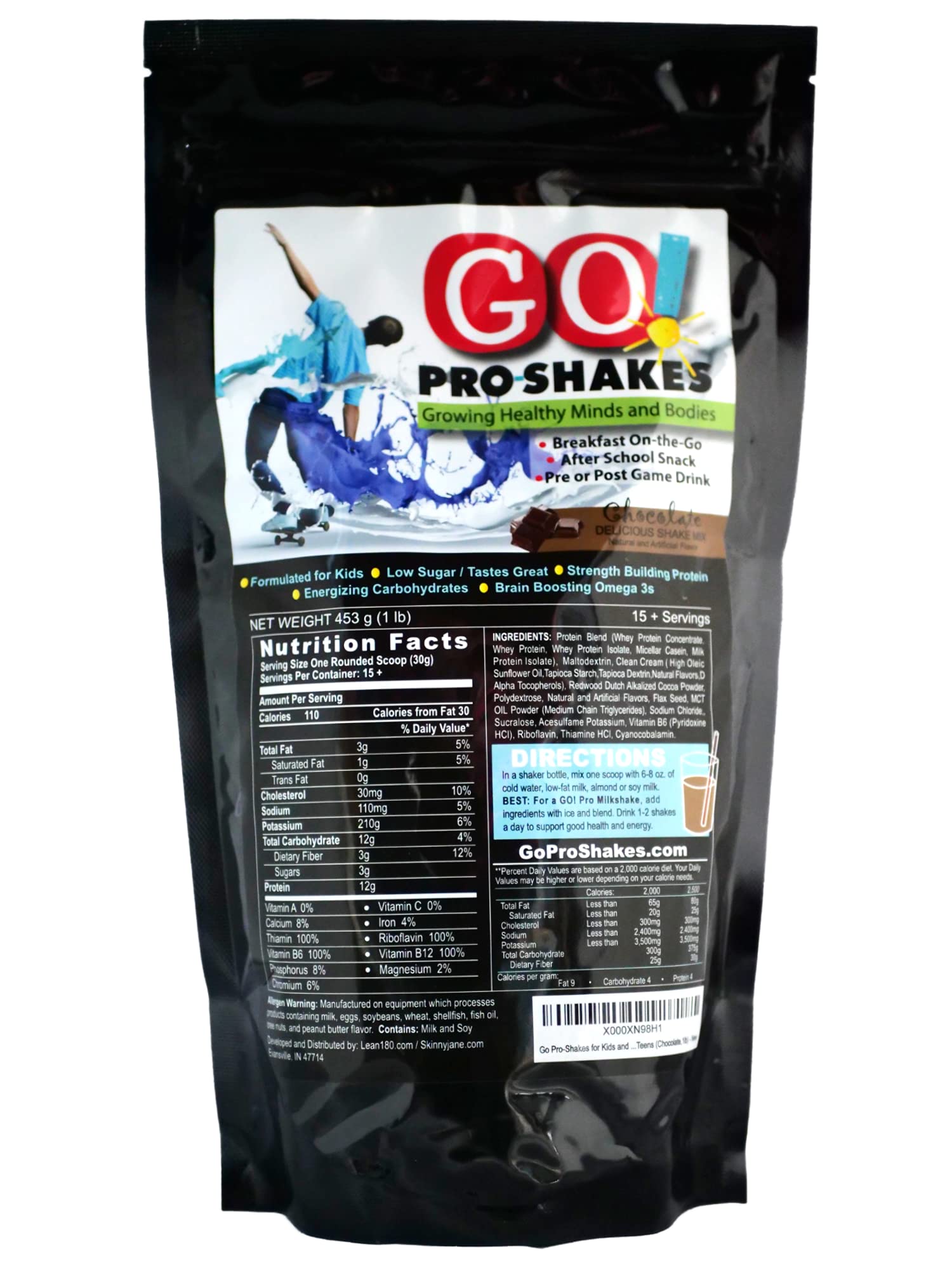 Skinny Jane GO Pro Shakes Protein Powder for Kids and Teens Powder 16 Servings