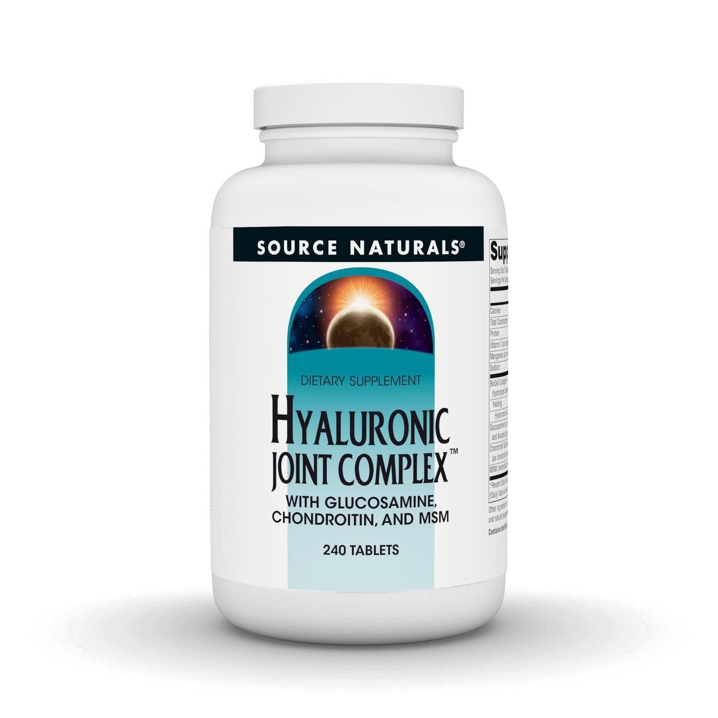 Source Naturals Hyaluronic Joint Complex with Glucosamine, Chondroitin & MSM Extra Strength Tablets, 240