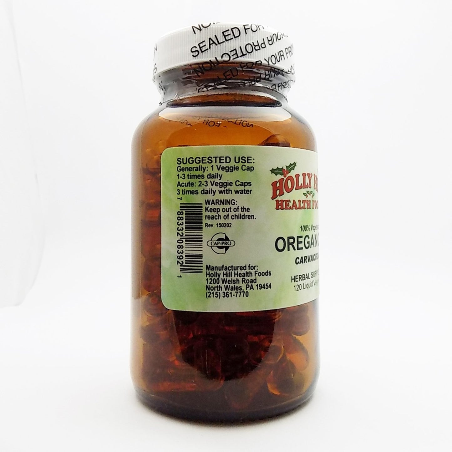 Holly Hill Health Foods Oregano Oil Capsules, 120 Count