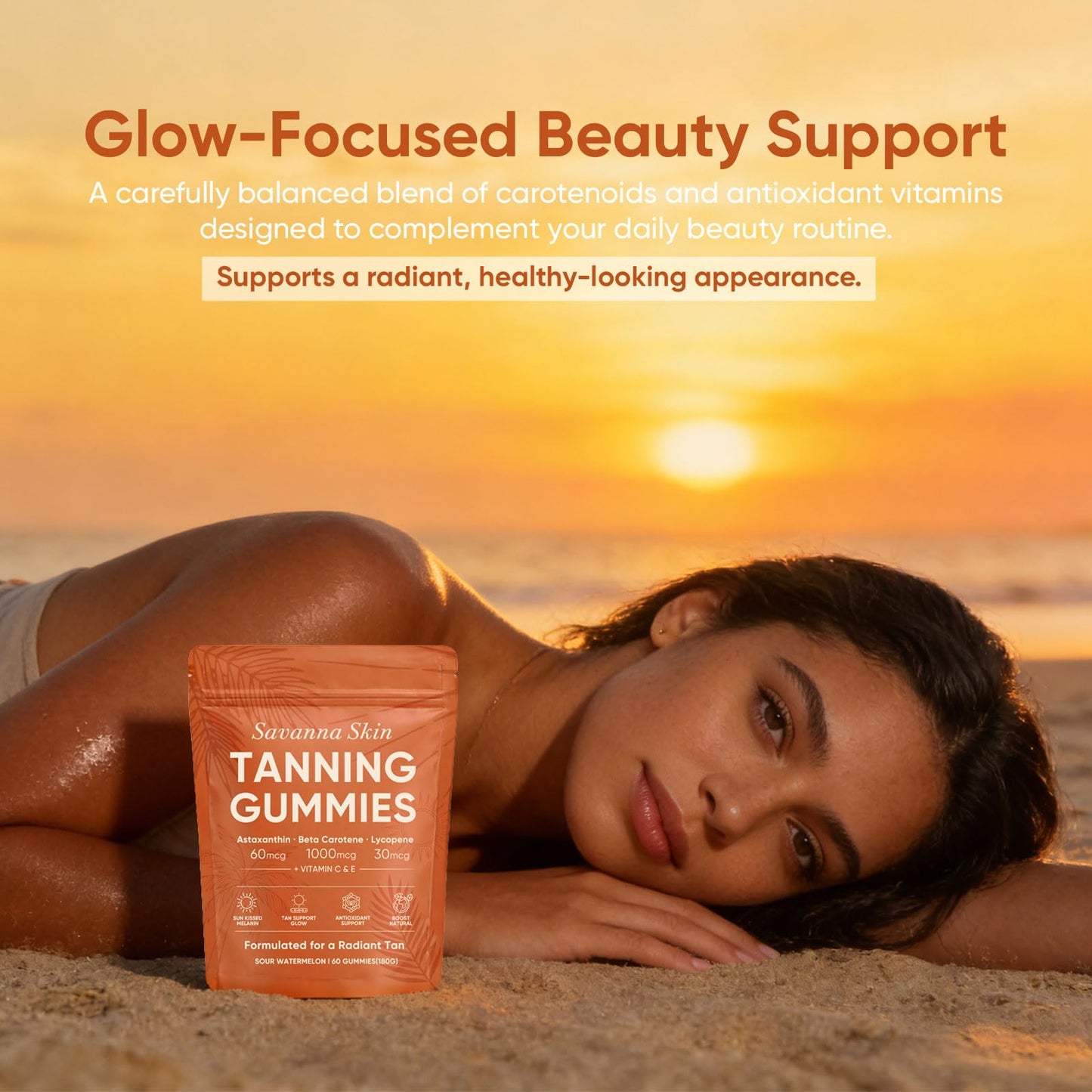 Boaccy Savanna Skin Tanning Gummies 60 Count