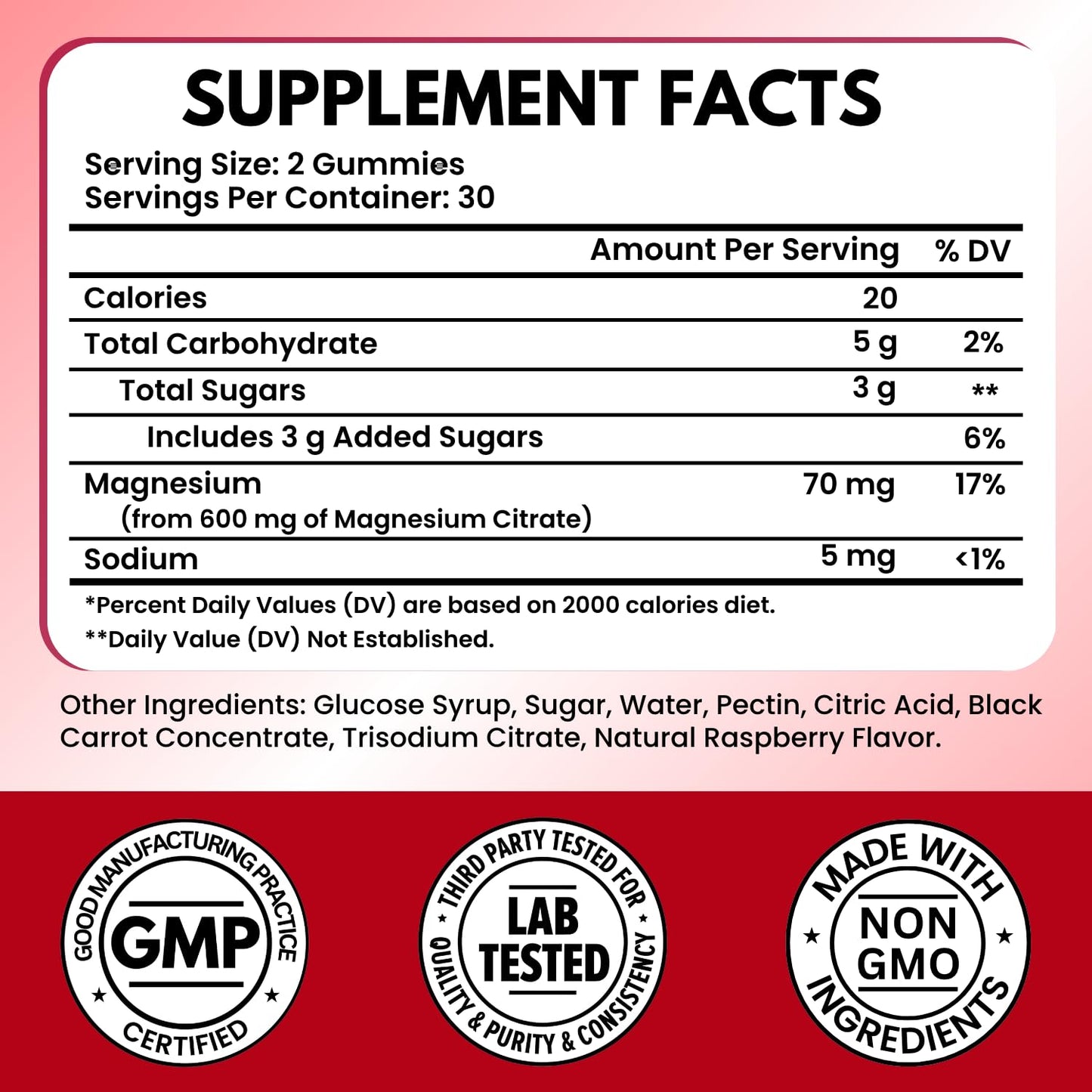 Vitboost Magnesium Citrate Gummies 600mg Gummy 60 Count