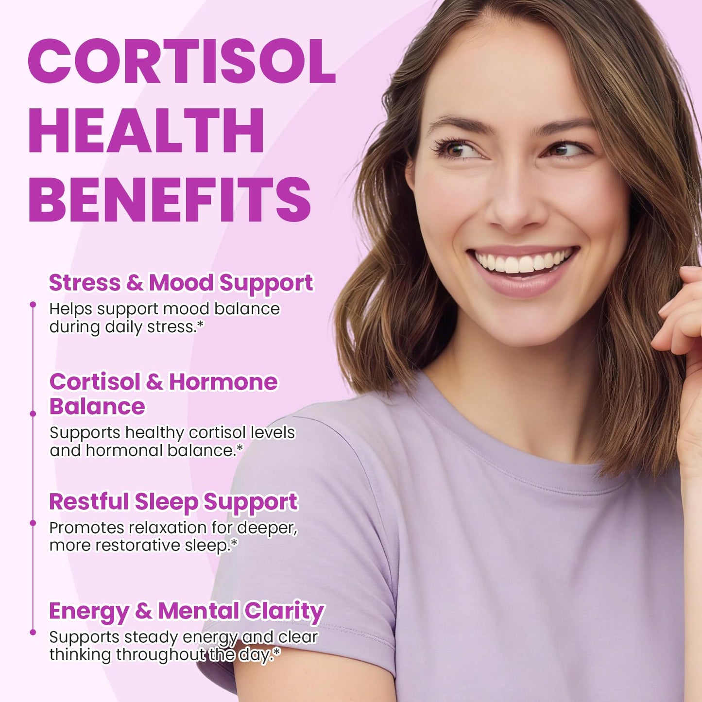 GTONGUOO Cortisol Supplements for Women, Stress Relief, Hormone Balance, 60 Capsules
