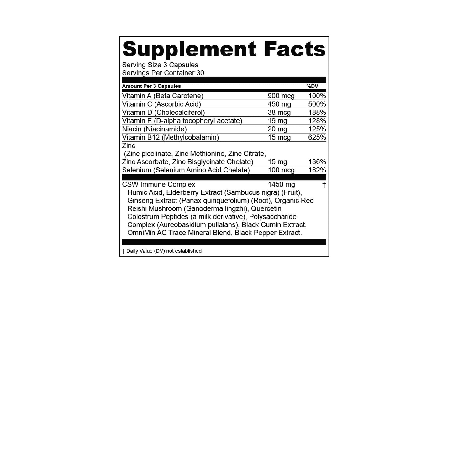 Common Sense Wellness Worldwide CS Immune- Immune Support Capsule, 90 Capsules
