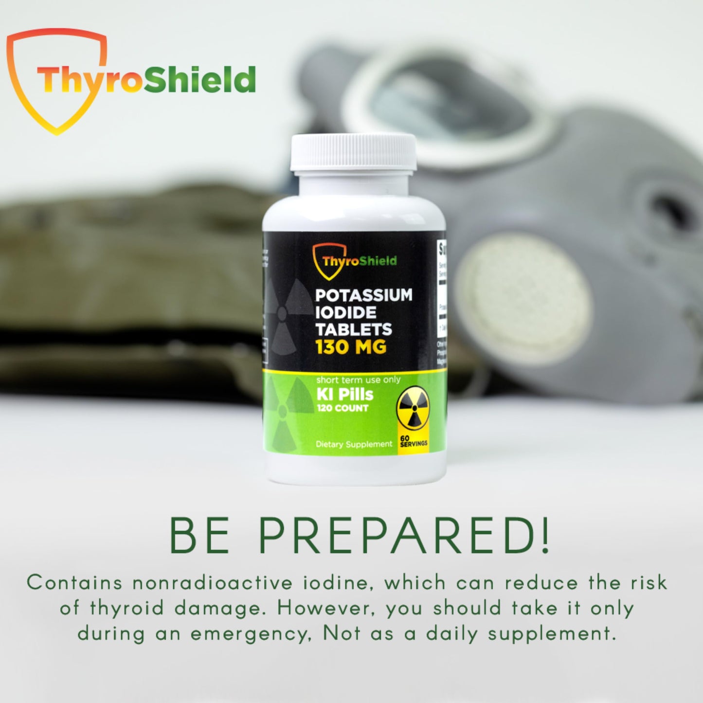 ThyroShield Potassium Iodide 130 mg, 300 Tablets