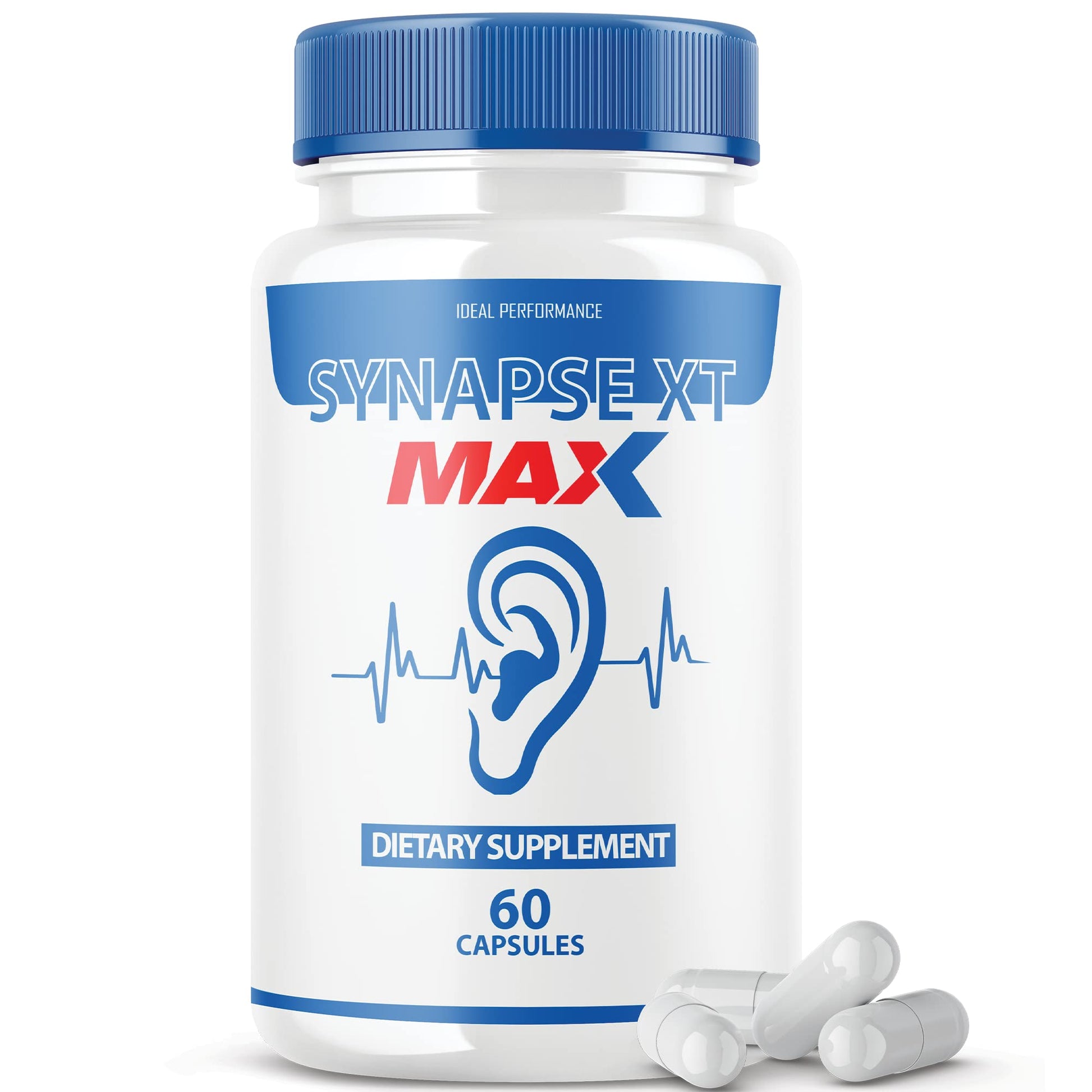IDEAL PERFORMANCE Synapse XT Max Tinnitus Supplement Pro Premium Relief 60 Capsules