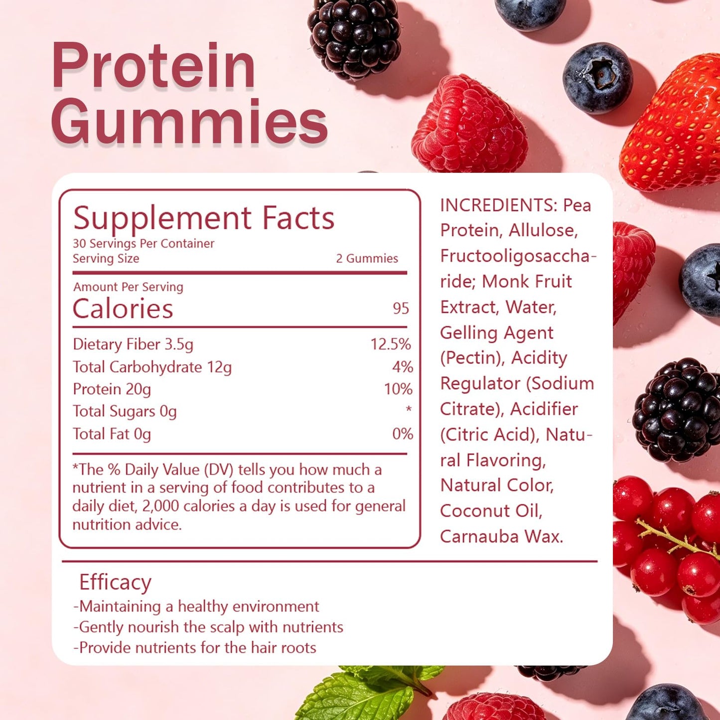 STREBAN Protein Gummies, 60 Gummies
