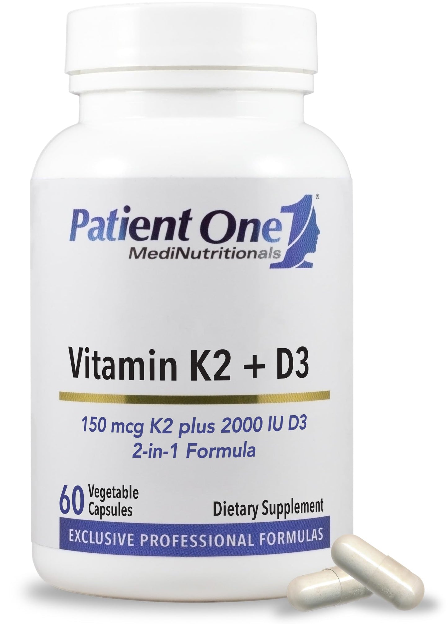 Patient One Vitamin K2 and D3 Capsule, 60 Capsules
