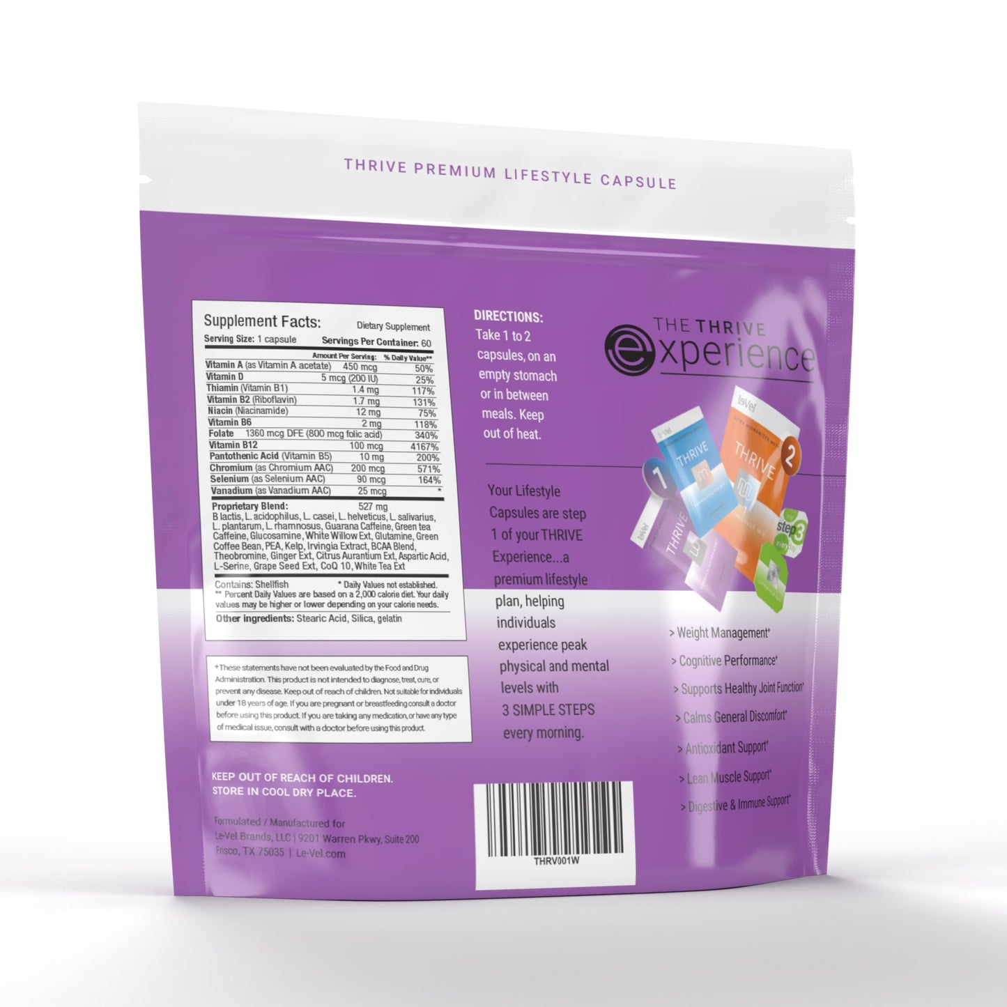 Le-Vel Thrive Women's Vitamins and Minerals, 60 Capsules