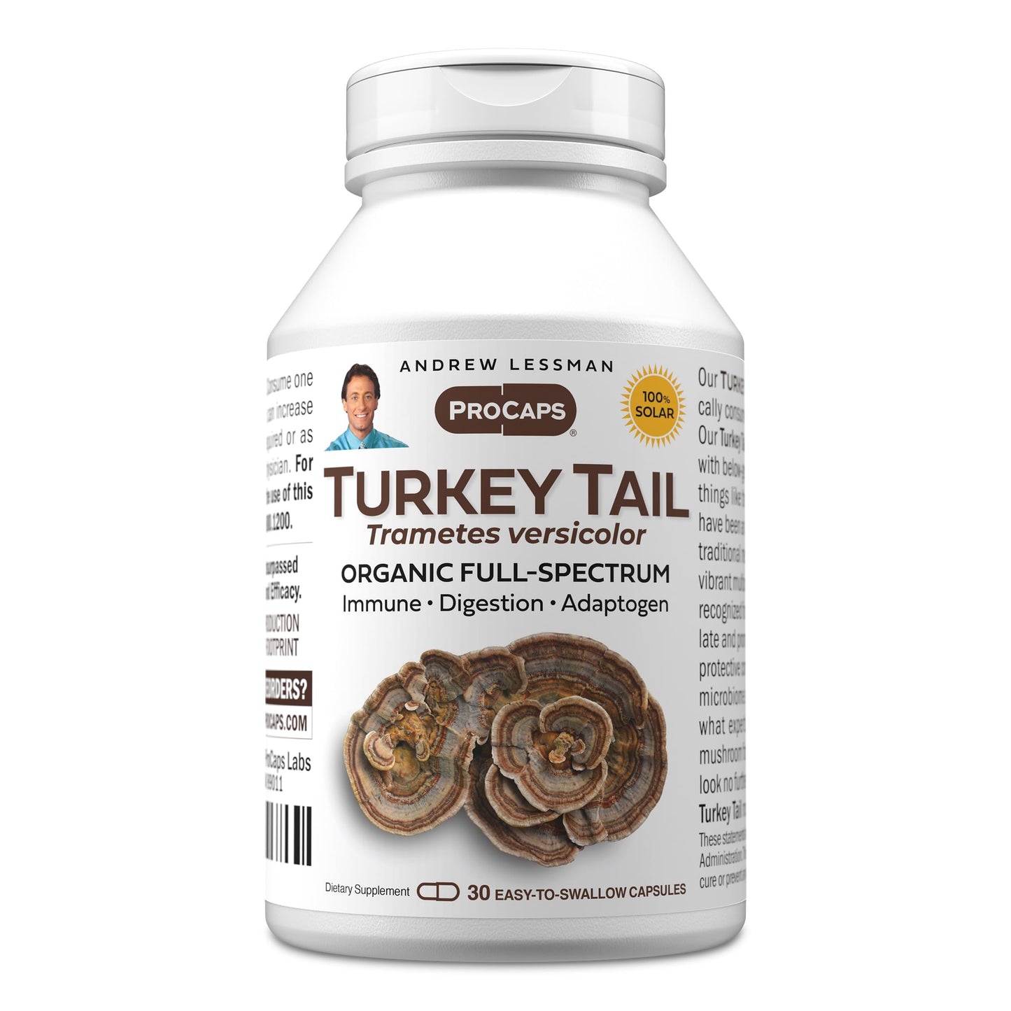 ANDREW LESSMAN ProCaps Organic Turkey Tail Mushroom Extract 30 Capsules