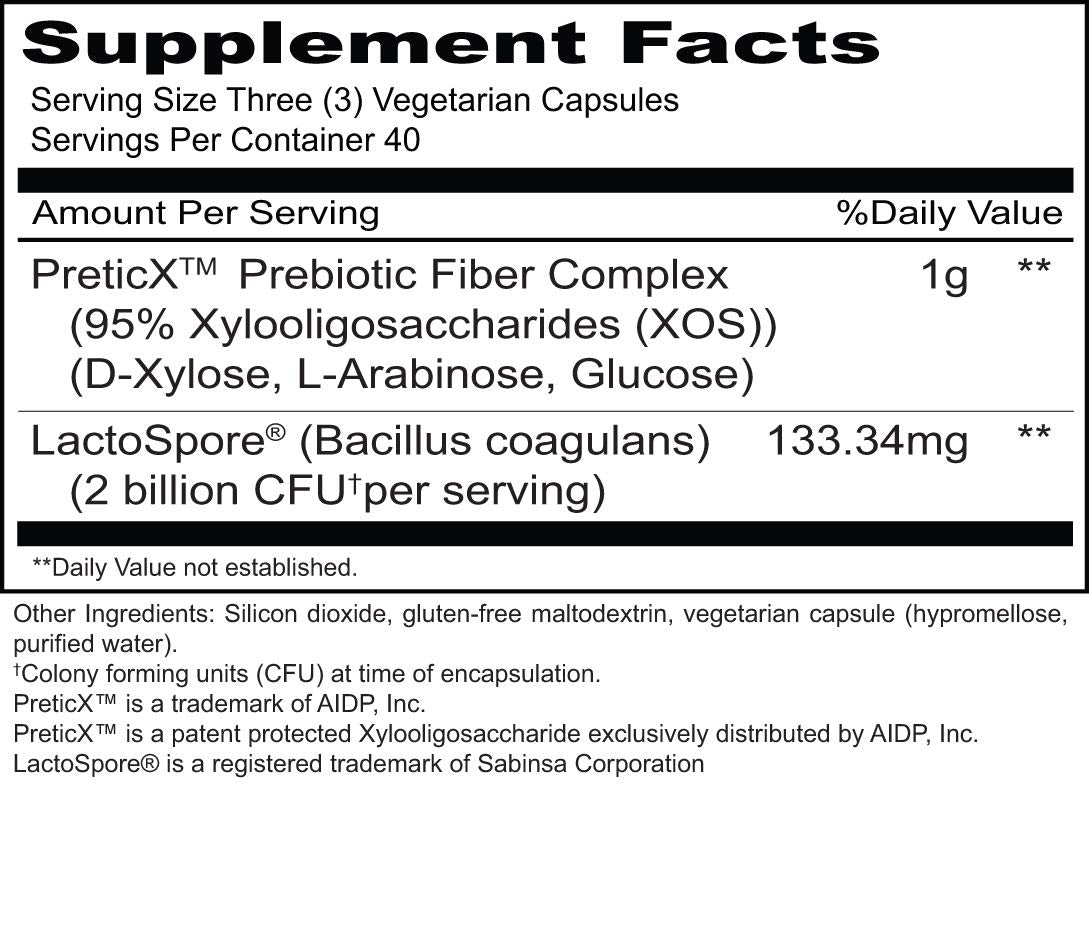Priority One Pre+Probiotic 120 Vegetarian Capsules