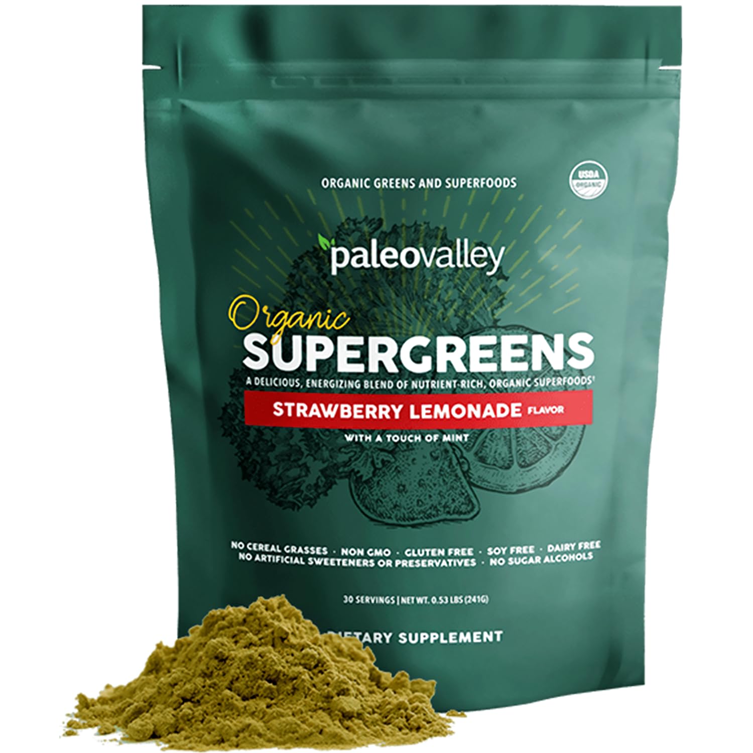 Paleovalley Organic Supergreens Powder 8.48 Ounce
