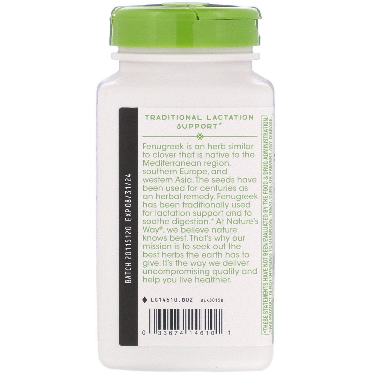 Nature's Way Fenugreek Seed Capsules 540 Capsules