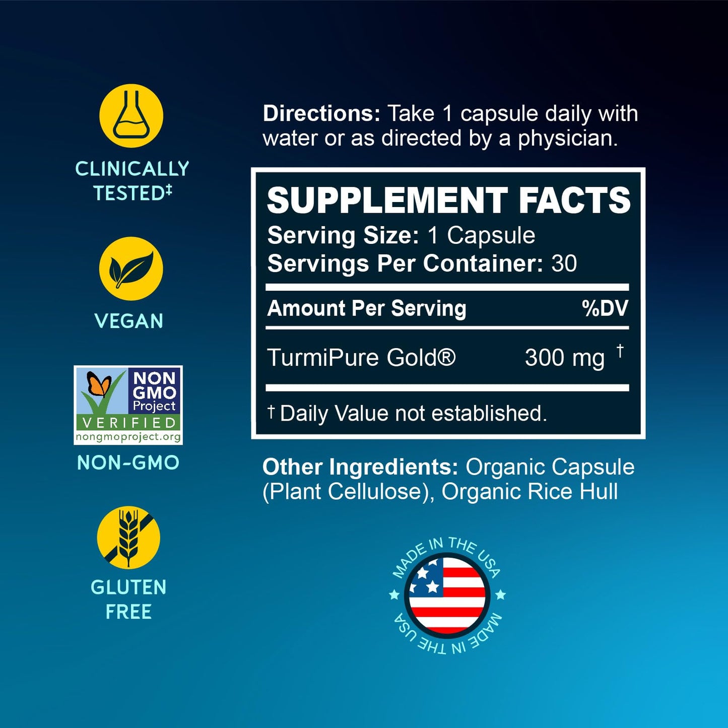 BioEmblem Turmeric Curcumin with Clinically Studied TurmiPure Capsule 60 Count