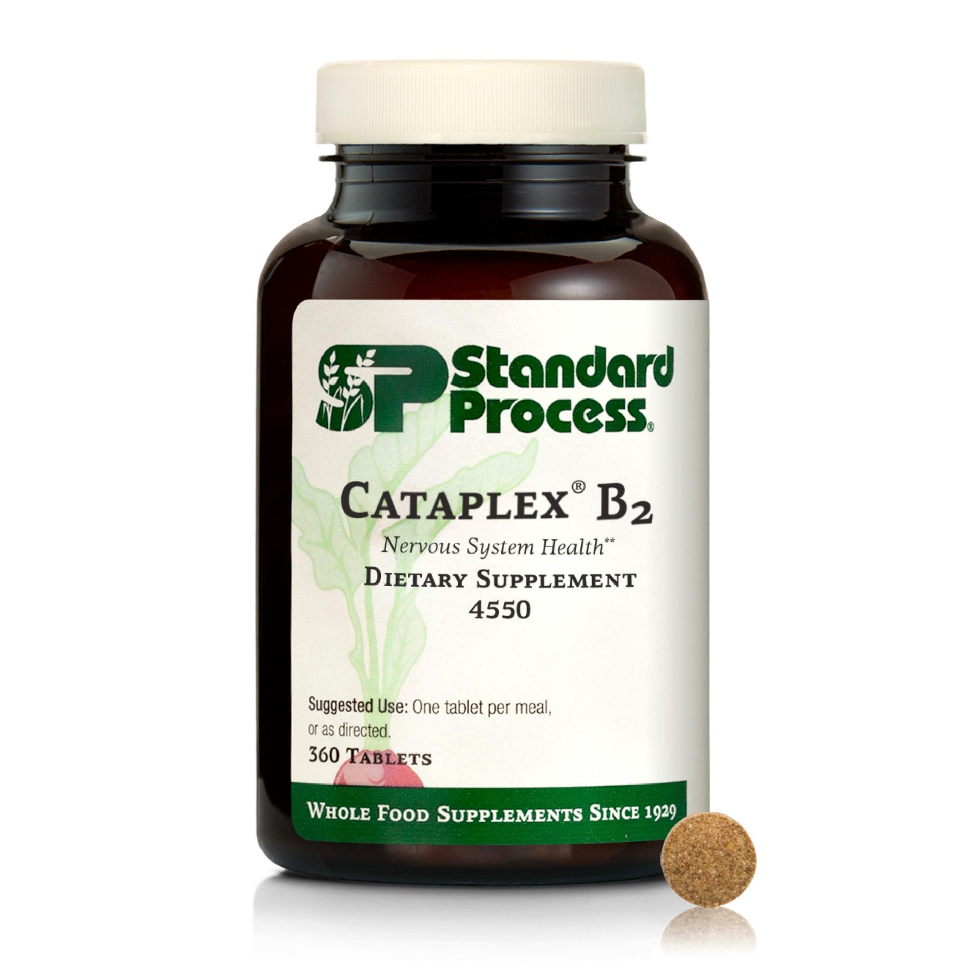 Standard Process Inc. Cataplex B2 Nervous System Health Dietary Supplement - Non-Dairy & Non-Soy - Brain Health Support 360 Tablets