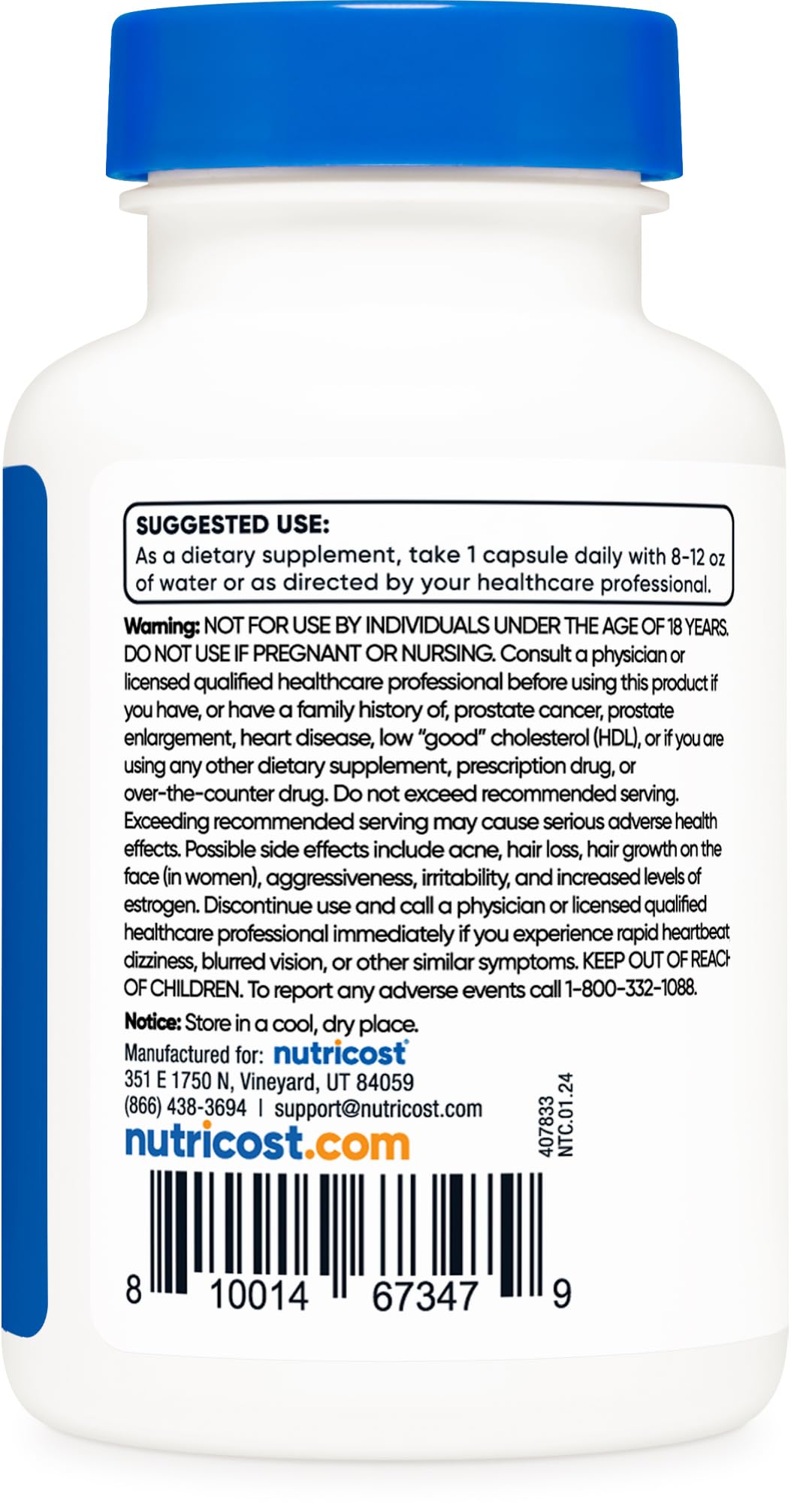 Nutricost Pregnenolone 30mg Capsules, 120 Count