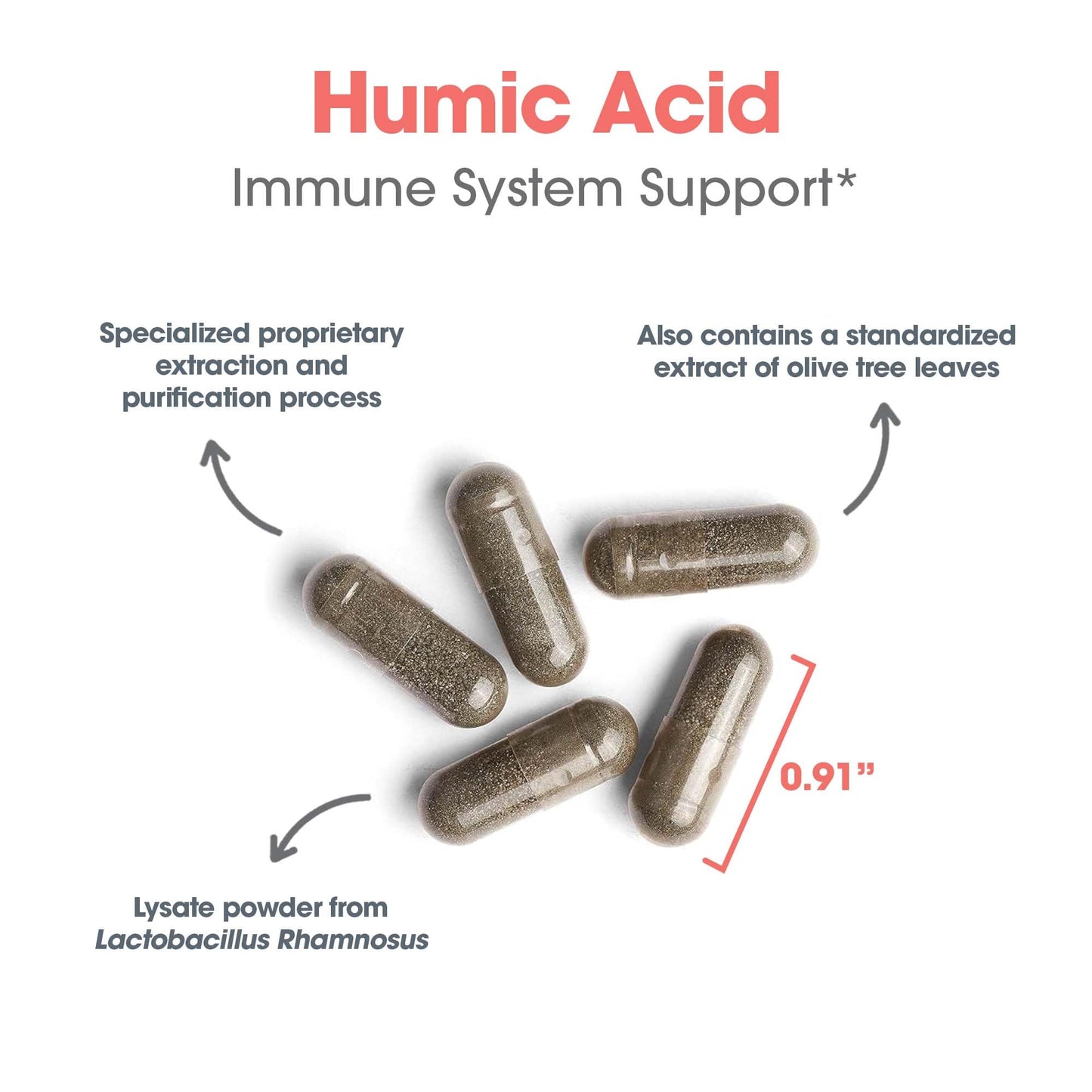 Allergy Research Group Humic-Monolaurin Complex - Humic Acid Monolaurin Blend - Detoxification & Immune Support Capsules 120 Count