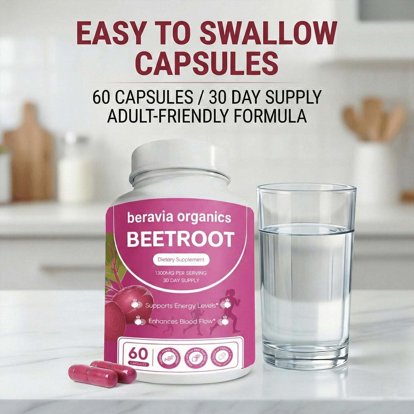 Beravia Organics Beet Root Capsules 1 Count