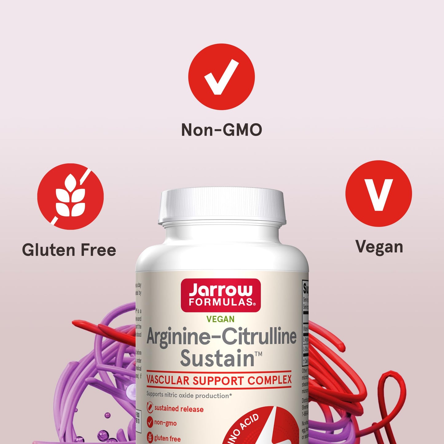 Jarrow Formulas Arginine-Citrulline Sustain Tablets 120 Count