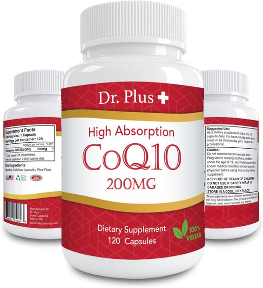 Dr.Plus Formula CoQ10 200mg High Absorption Capsule, 120 Count