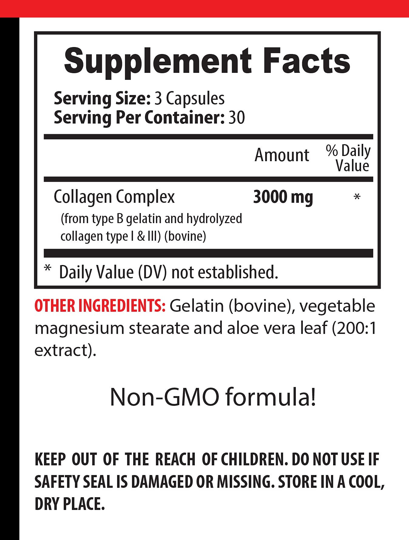 VIP VITAMINS Bone Health Supplements Collagen Complex 3000MG 180 Capsules