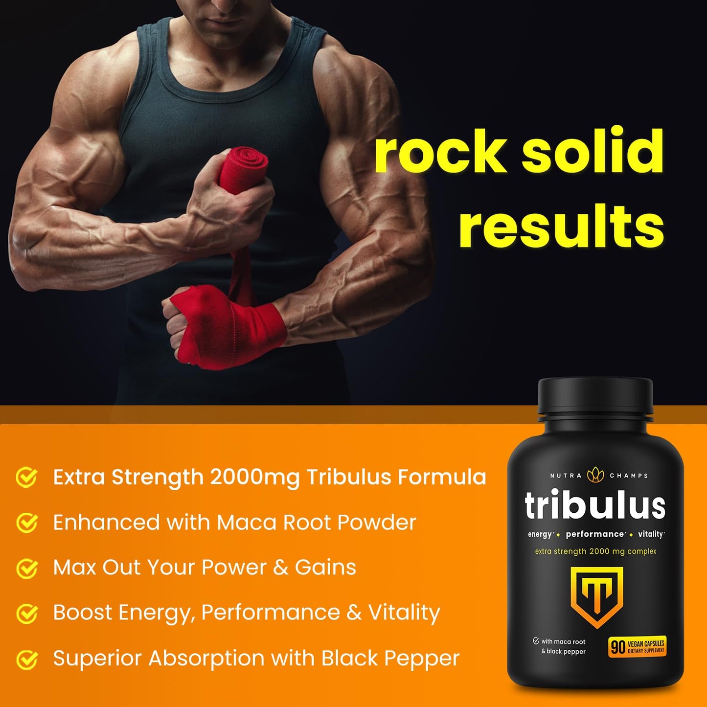 NutraChamps Tribulus Terrestris for Men, 90 Capsules