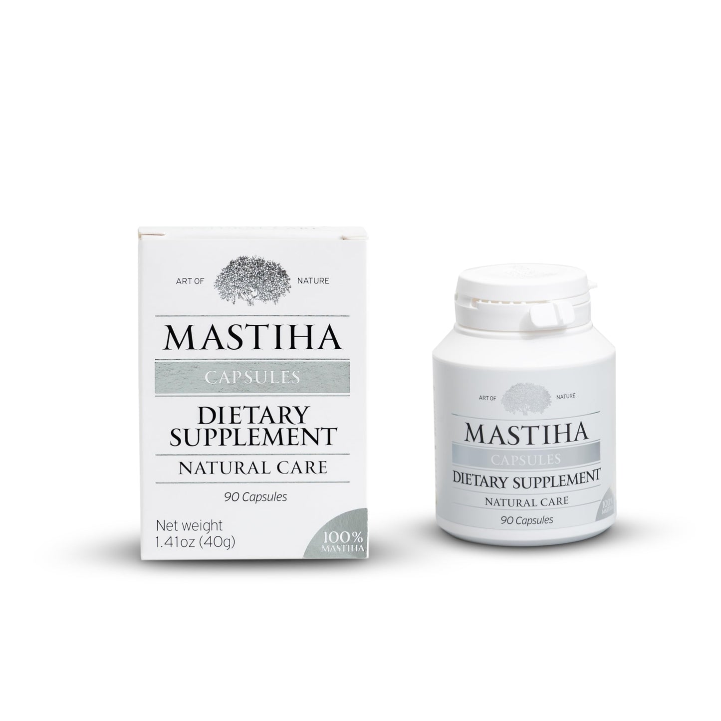 ART OF NATURE MASTIHA 100% Pure Chios Mastiha Mastic Gum Capsules 350mg – 90 Count