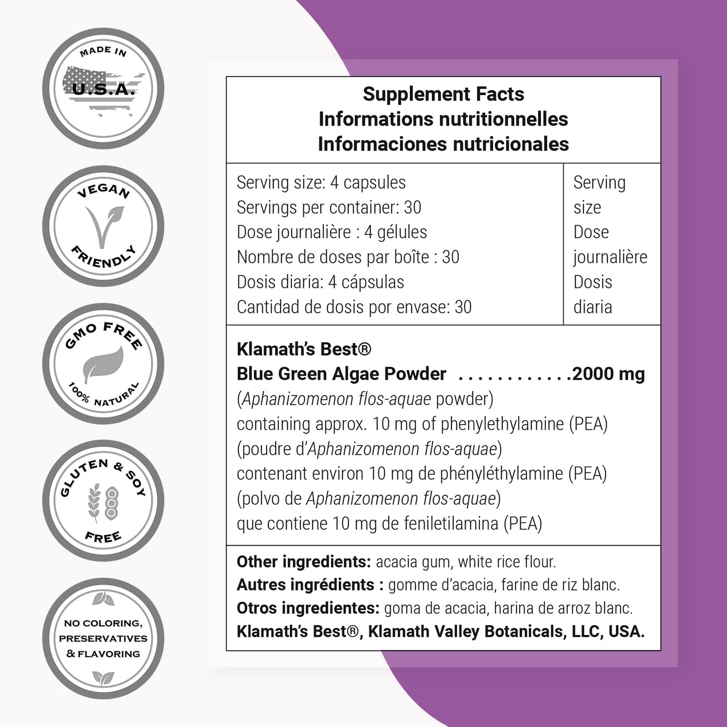 Supersmart AFA Extract 1000 mg Capsule, 120 Count