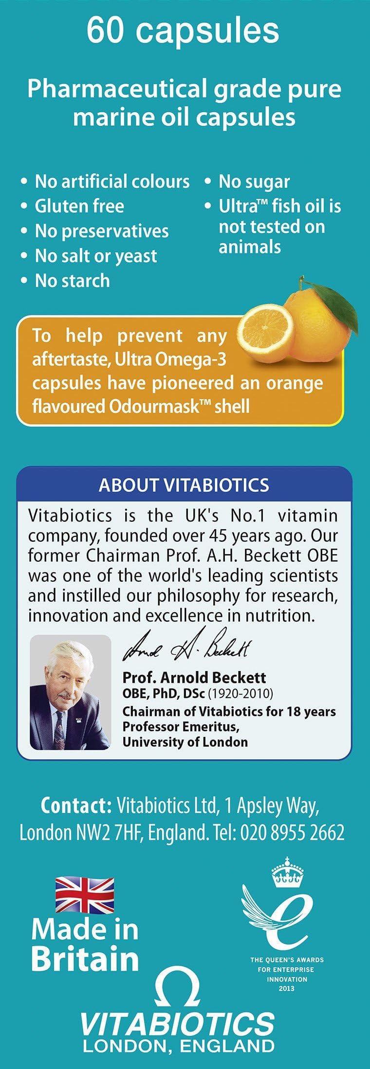 Vitabiotics Ultra Omega 3 High Potency Capsules, 60