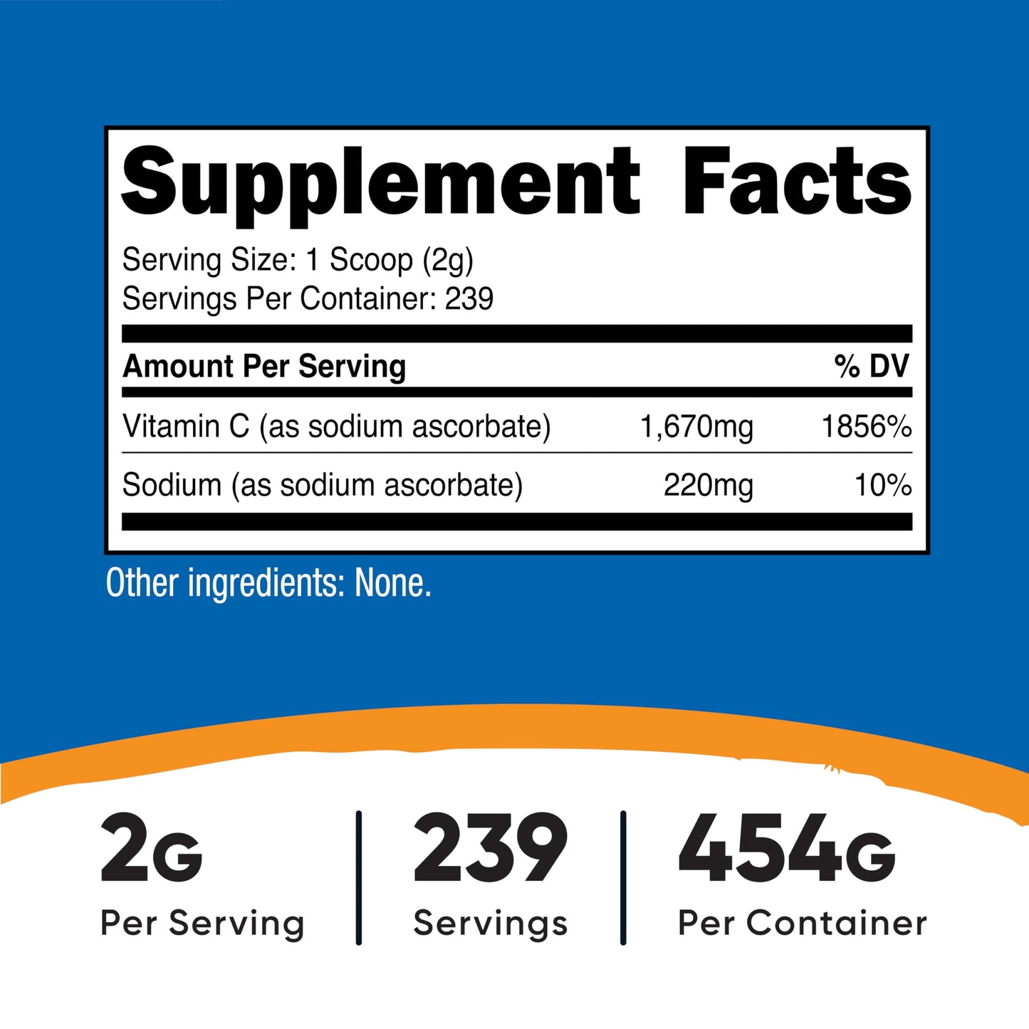 Nutricost Sodium Ascorbate Powder, 16.2 oz