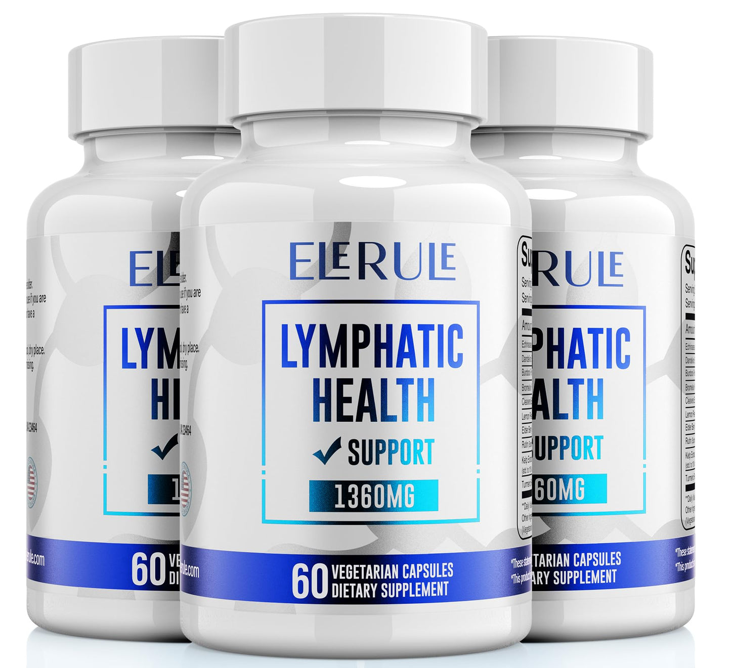 ELERULE Lymphatic Support Supplement Capsules, 180 Count