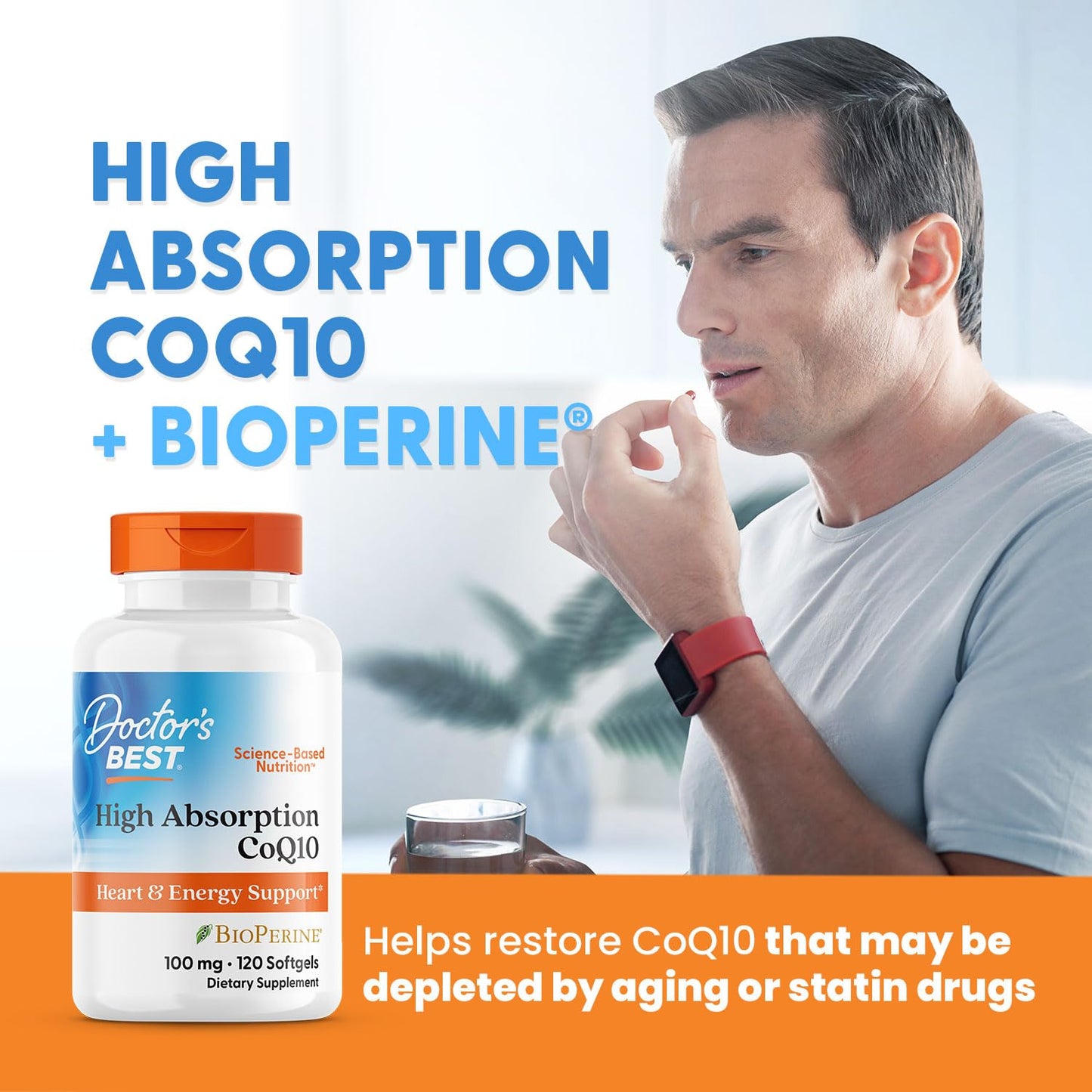 Doctor's Best High Absorption CoQ10 with BioPerine Softgels 120 Softgels