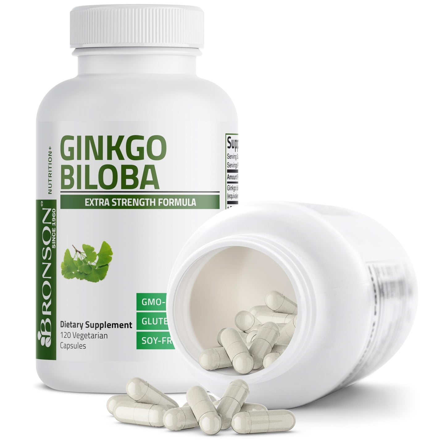 Bronson Ginkgo Biloba Extra Strength Brain & Memory Support, 120 Capsules
