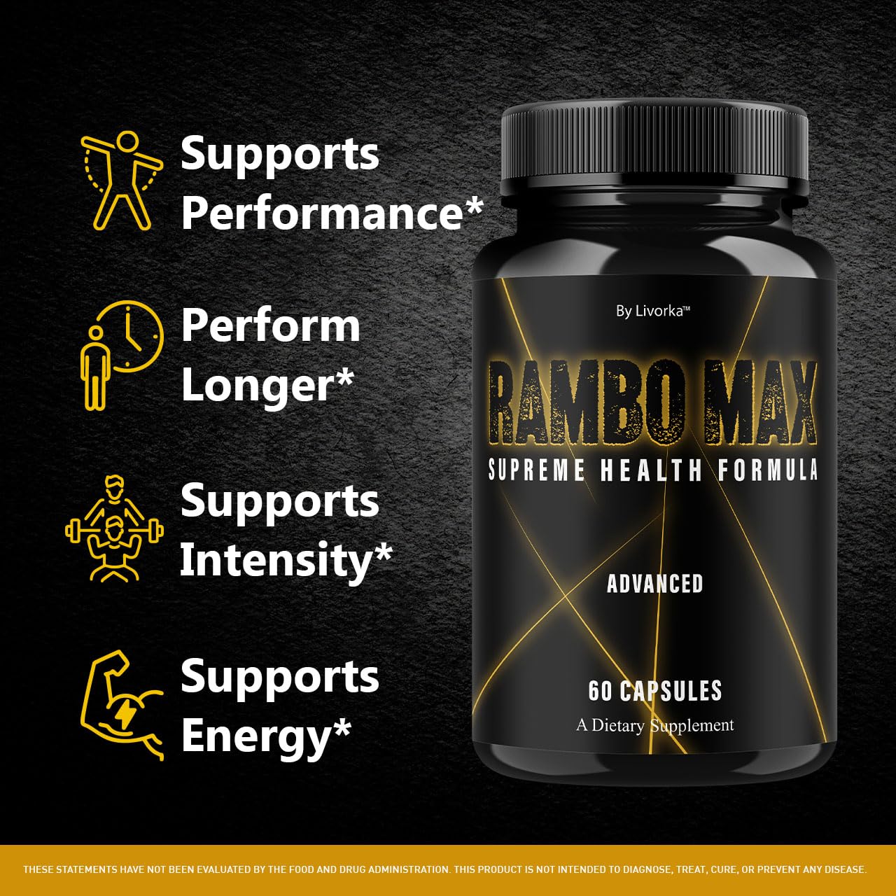 LIVORKA Rambo Max Capsules, 60 Count